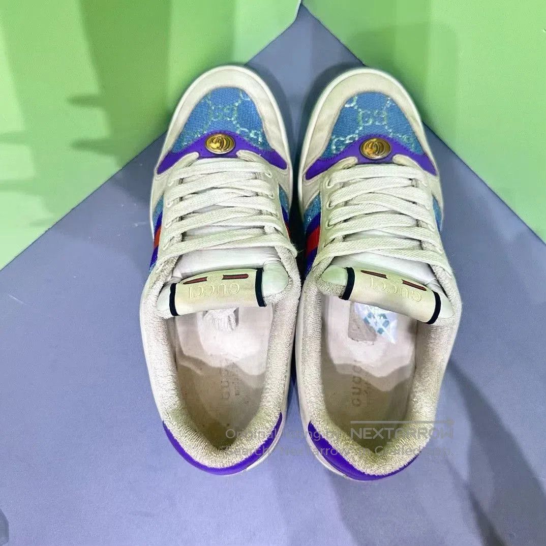 Gucci Gucci Distressed GG Enamel Sneakers. Size US 6 / EU 39 - 7 Thumbnail