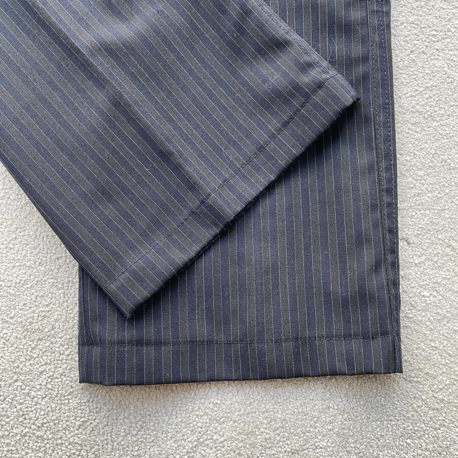 Prada Prada Men’s 100% Virgin Wool Striped Trousers Size 46 Navy Size US 30 / EU 46 - 3 Thumbnail