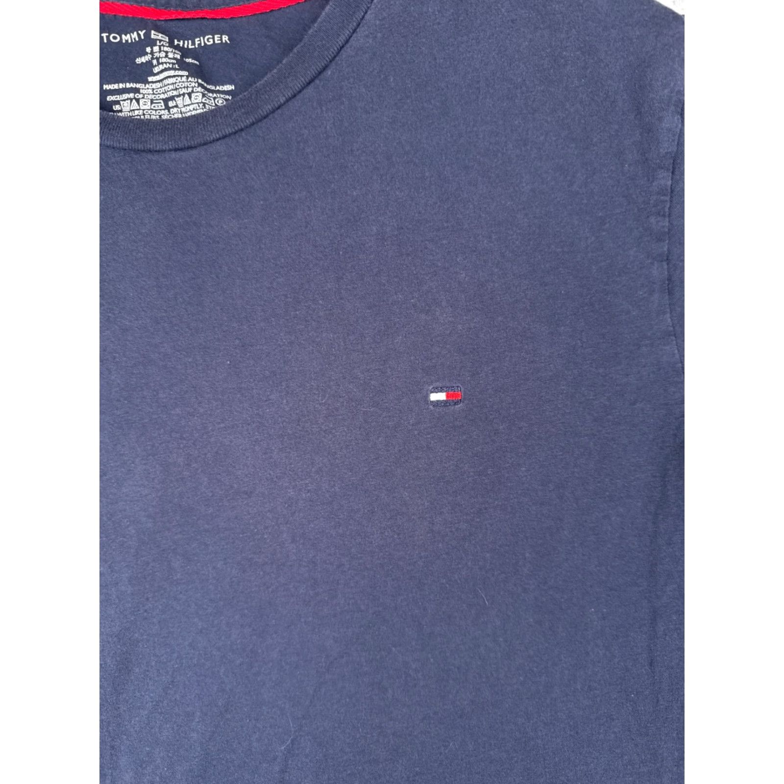 Tommy Hilfiger Tommy Hilfiger Shirt 100% Cotton Adult Large Blue Short Sleeve Crew Neck READ Size US L / EU 52-54 / 3 - 6 Thumbnail