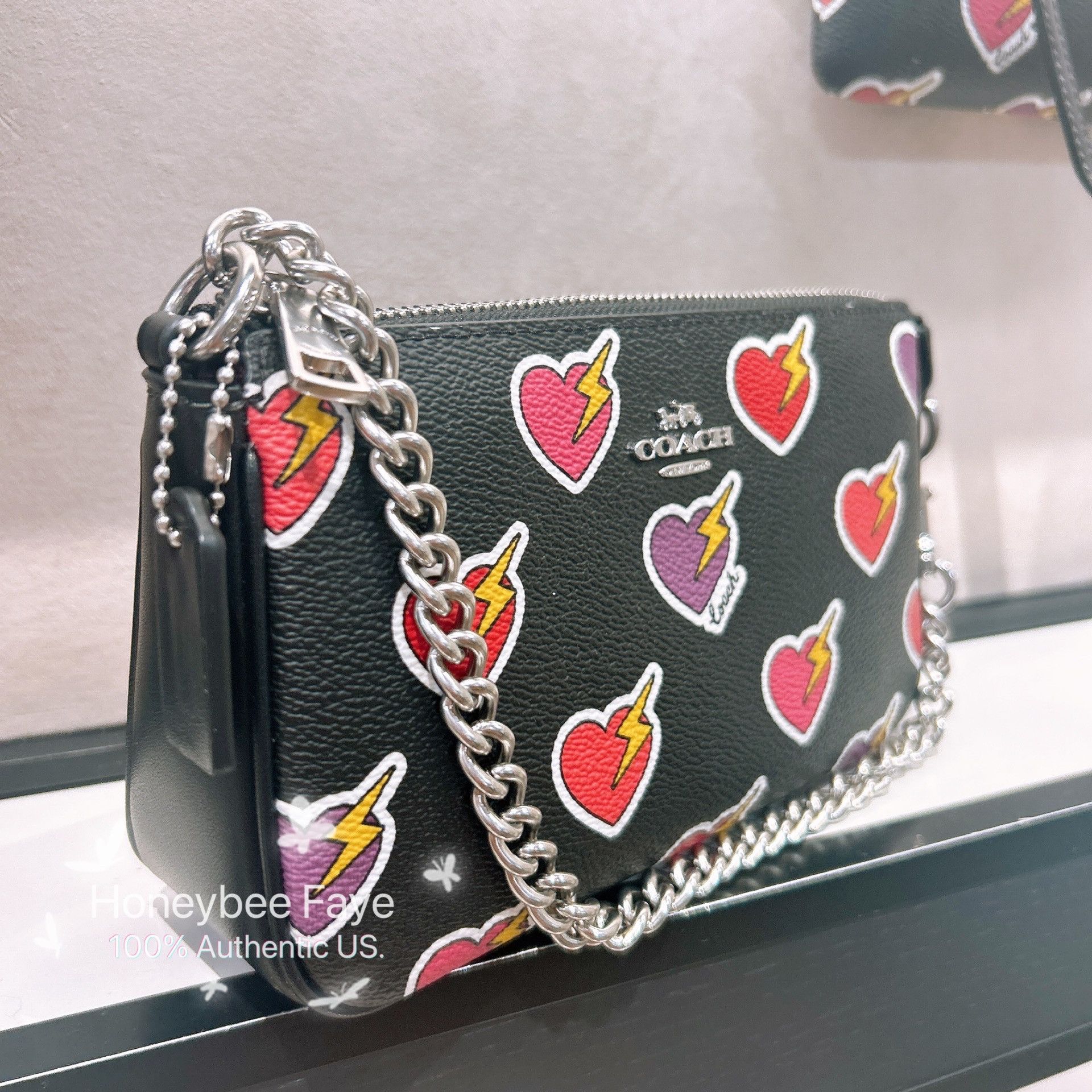Coach Nolita 19 With Heart Bolt Print CW452 Size ONE SIZE - 2 Thumbnail