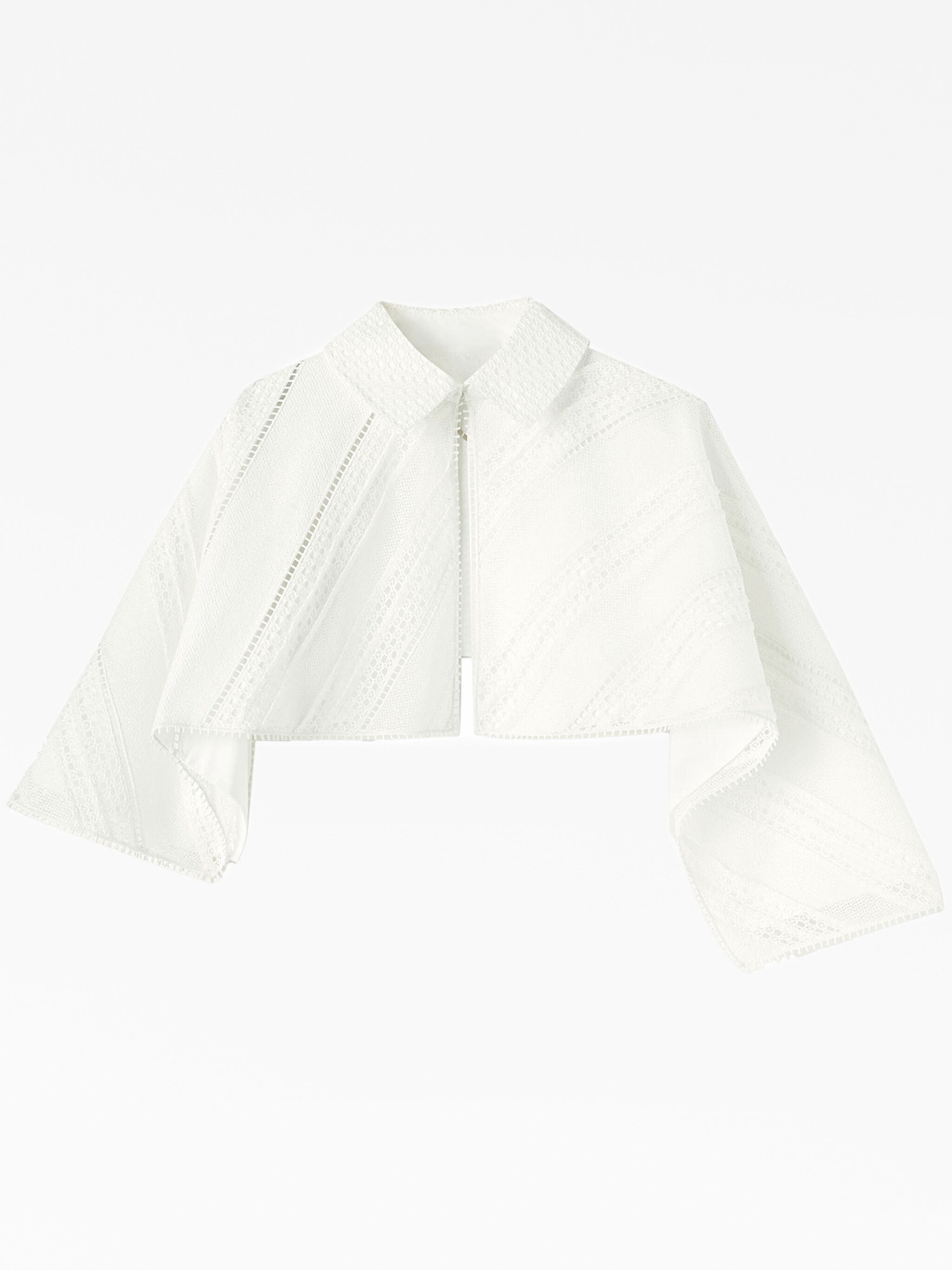 Jil Sander o1w1db10825 Cape in White Size L / US 10 / IT 46 - 1 Thumbnail
