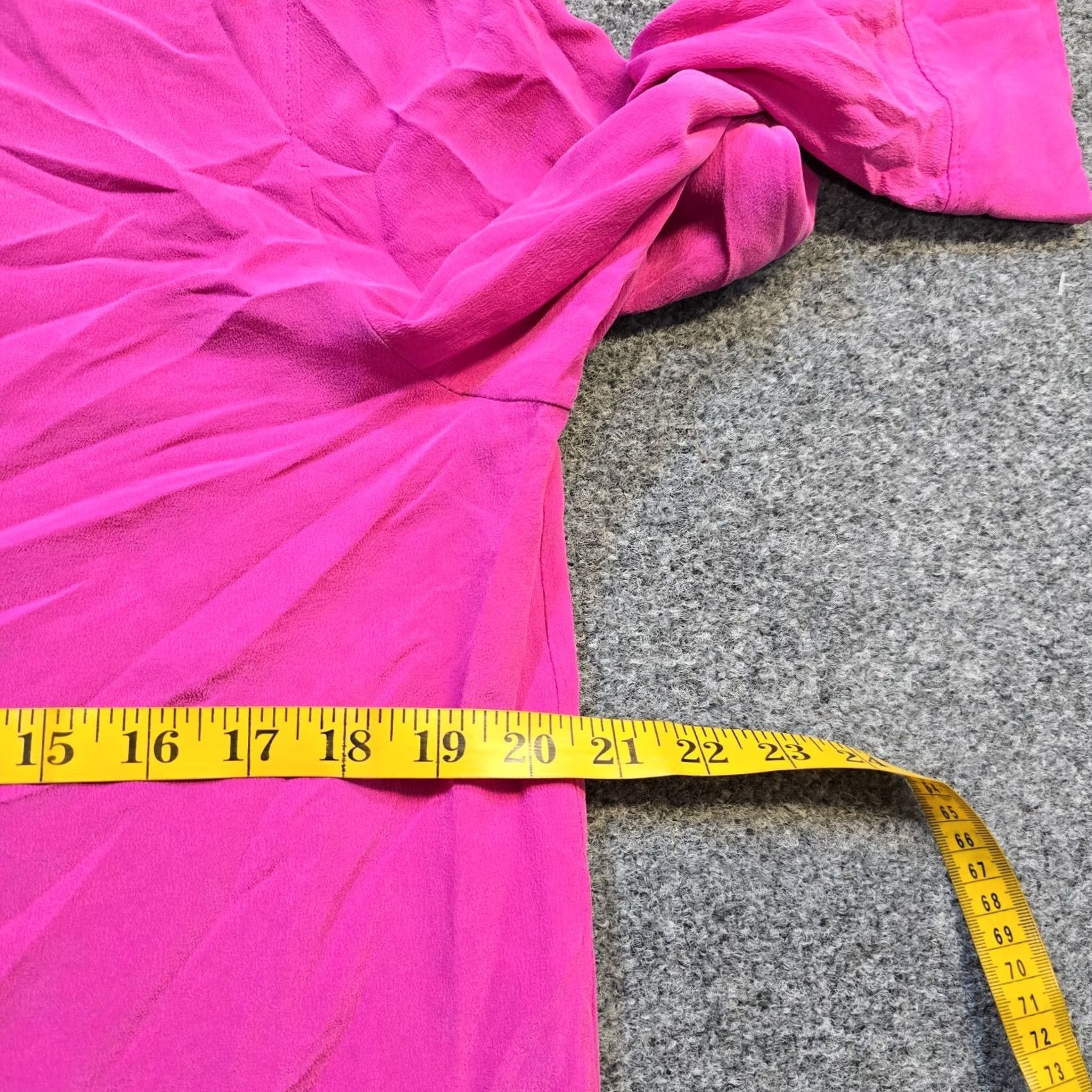 Pinko Lafayette 148 New York Top Womens Size 8 Pink Silk Button 3/4 Sleeve Lightweight Blouse Womens Clothing Size M / US 6-8 / IT 42-44 - 5 Thumbnail