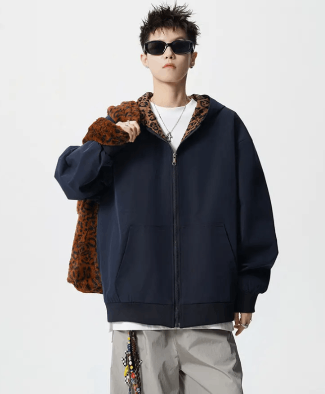 Japanese Brand Leopard Print Korea Hooded Jacket Size US XL / EU 56 / 4 - 3 Thumbnail