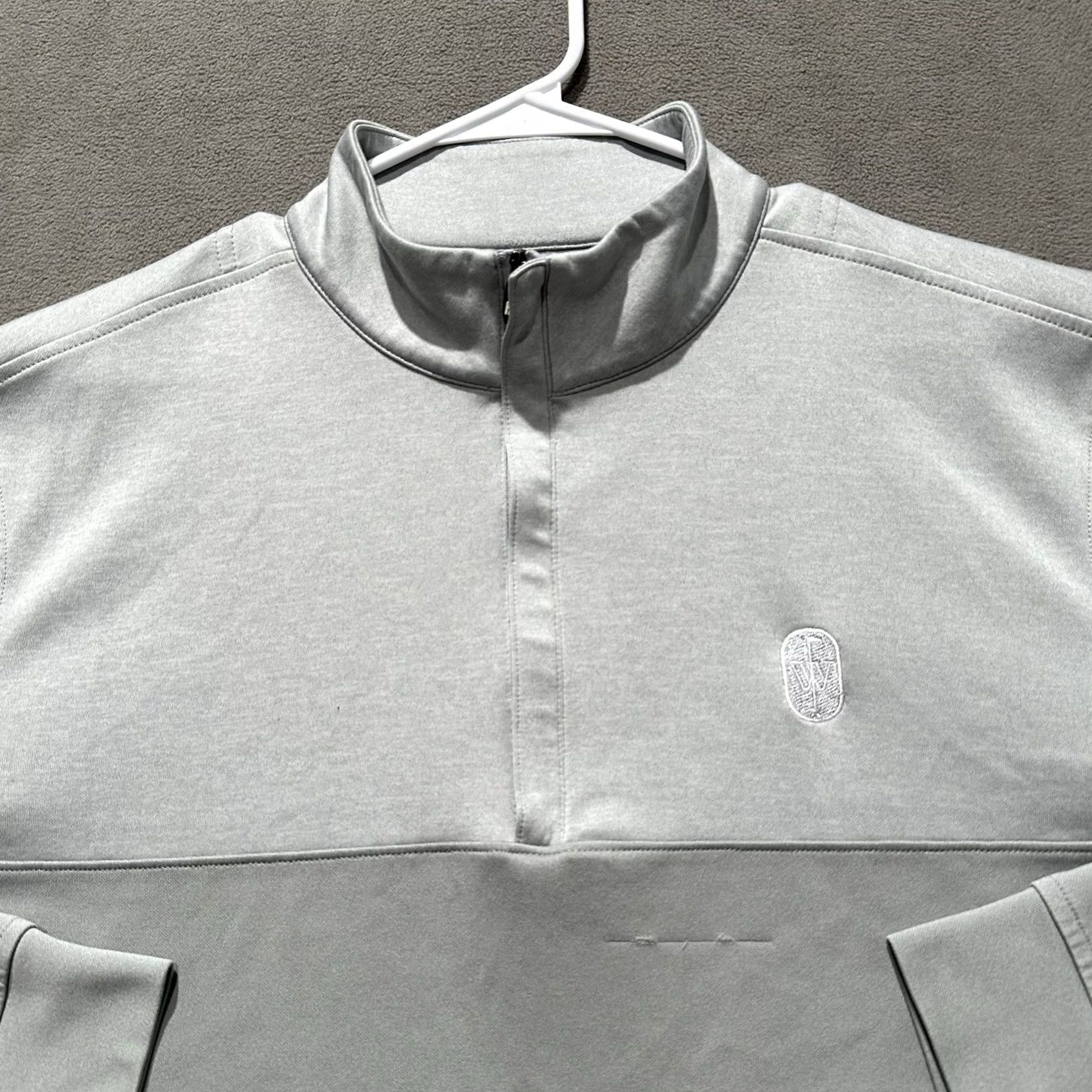 Footjoy FootJoy Pullover Mens Large Gray Quarter Zip Golf Stretch Performance LOGO Size US L / EU 52-54 / 3 - 3 Thumbnail