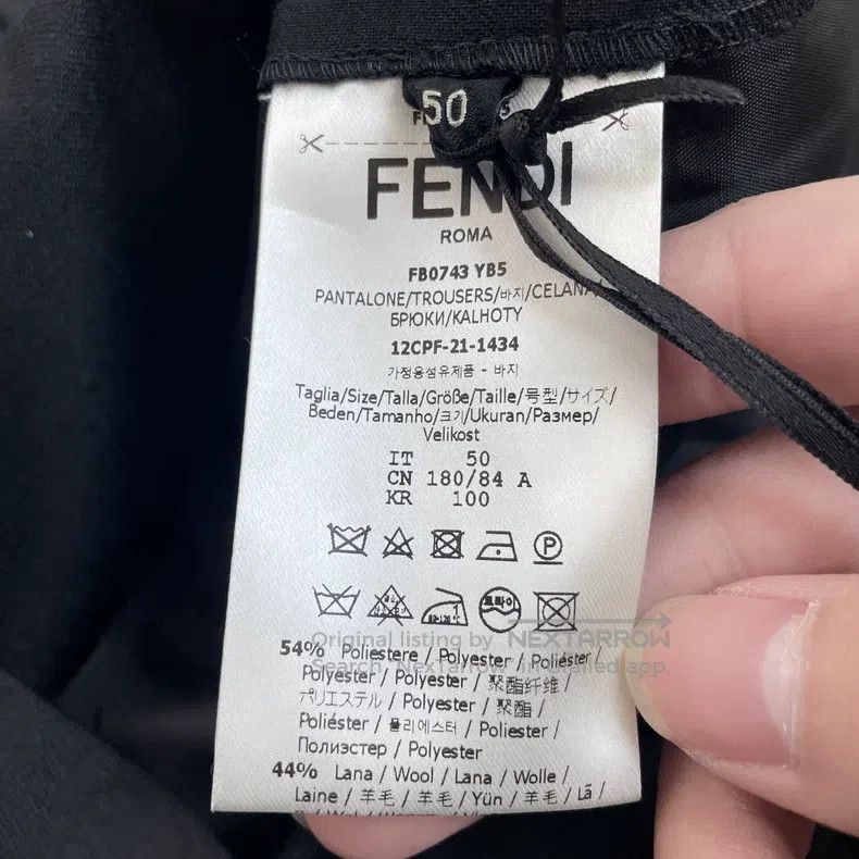 Fendi Fendi Black solid color wool dress pants Size 50L - 6 Thumbnail