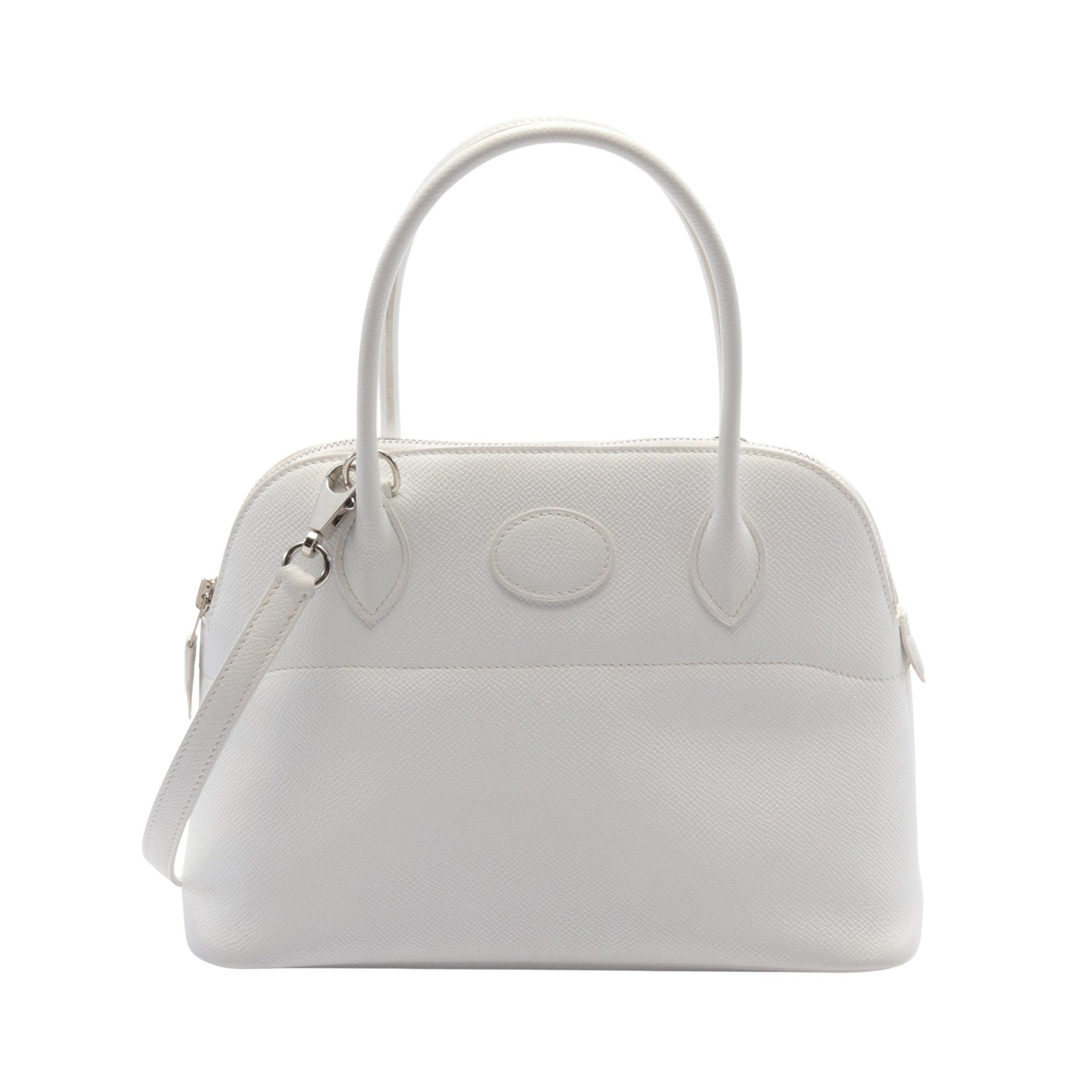 Hermes Hermes Bolide 27 Blanc Handbag Veau Epsom White Silver Hardware □ R Stamp Size ONE SIZE - 1 Thumbnail