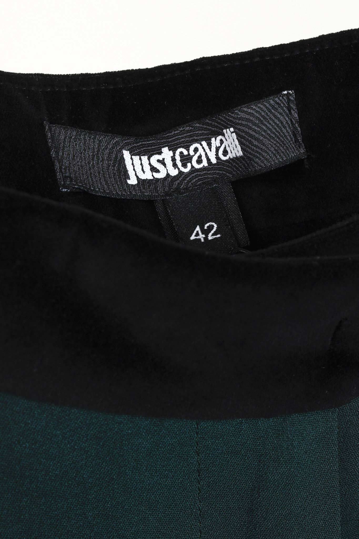 Just Cavalli Just Cavalli Green Velvet Waist Trousers Size 33" - 4 Thumbnail