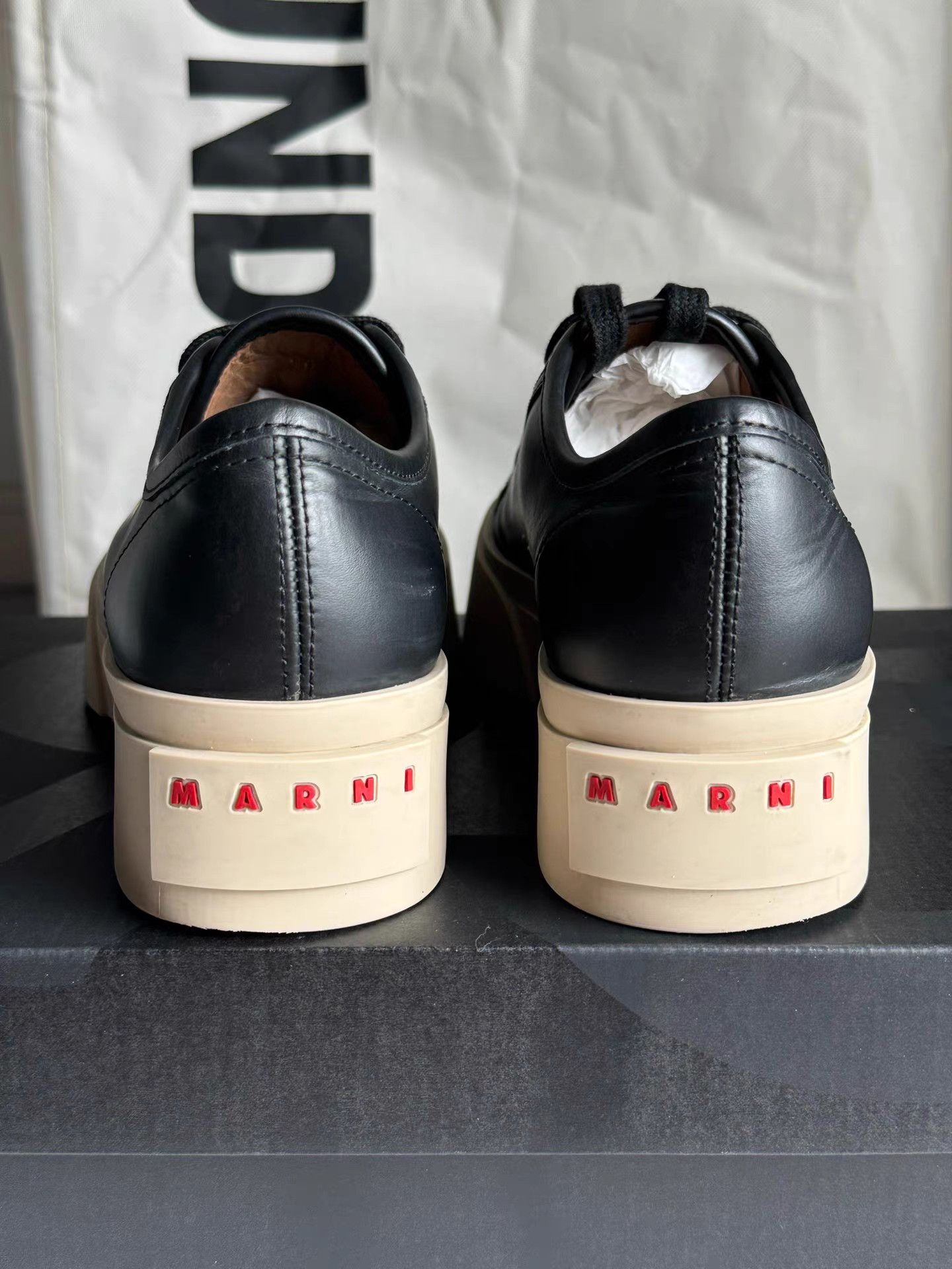 Marni Marni Pablo Black Lace-Up Chunky Sneakers K6 Size US 6 / IT 36 - 4 Thumbnail