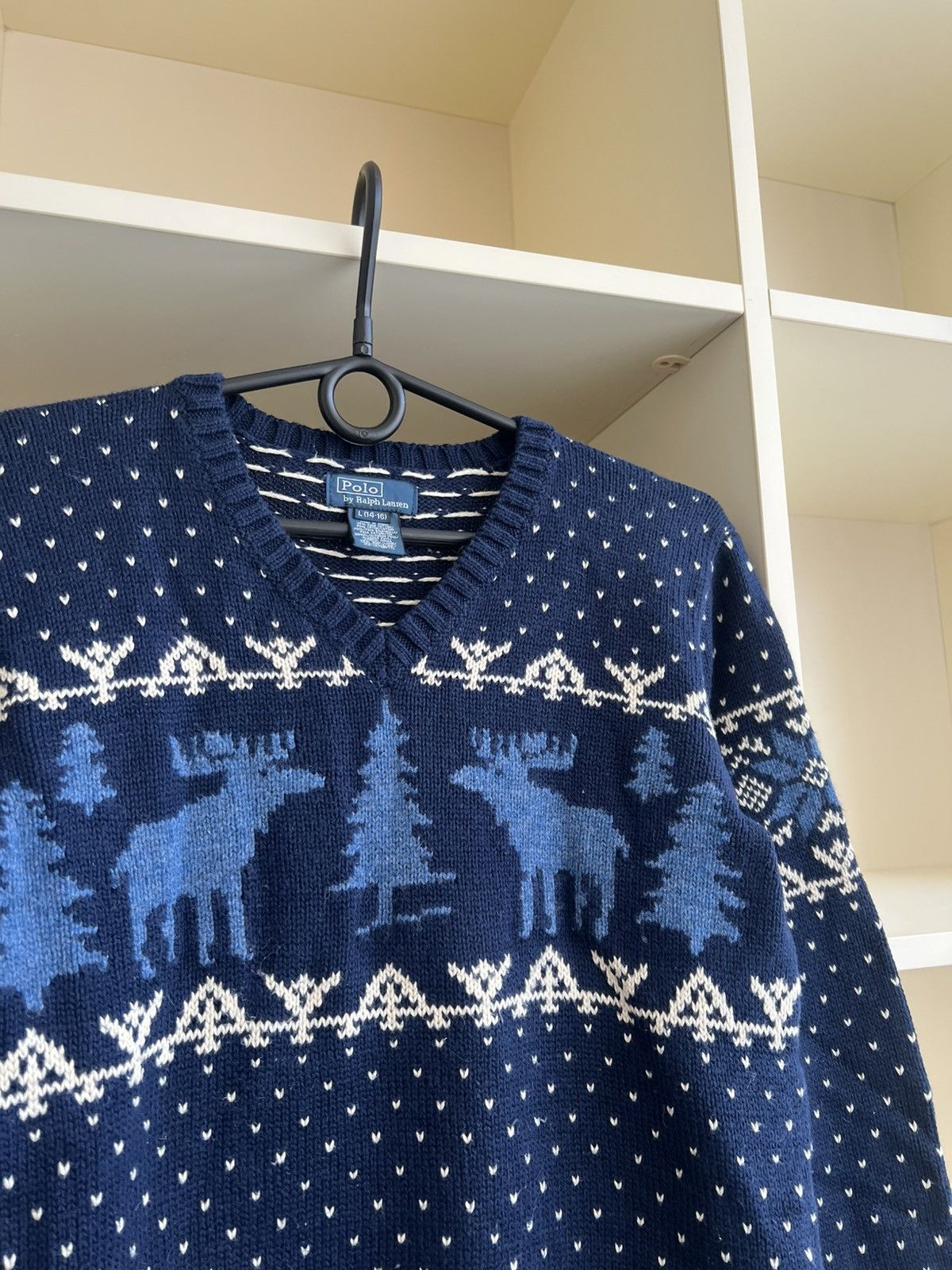 Polo Ralph Lauren Vintage Polo Ralph Lauren Knit Sweater Moose RARE Size XS Size US XS / EU 42 / 0 - 5 Thumbnail