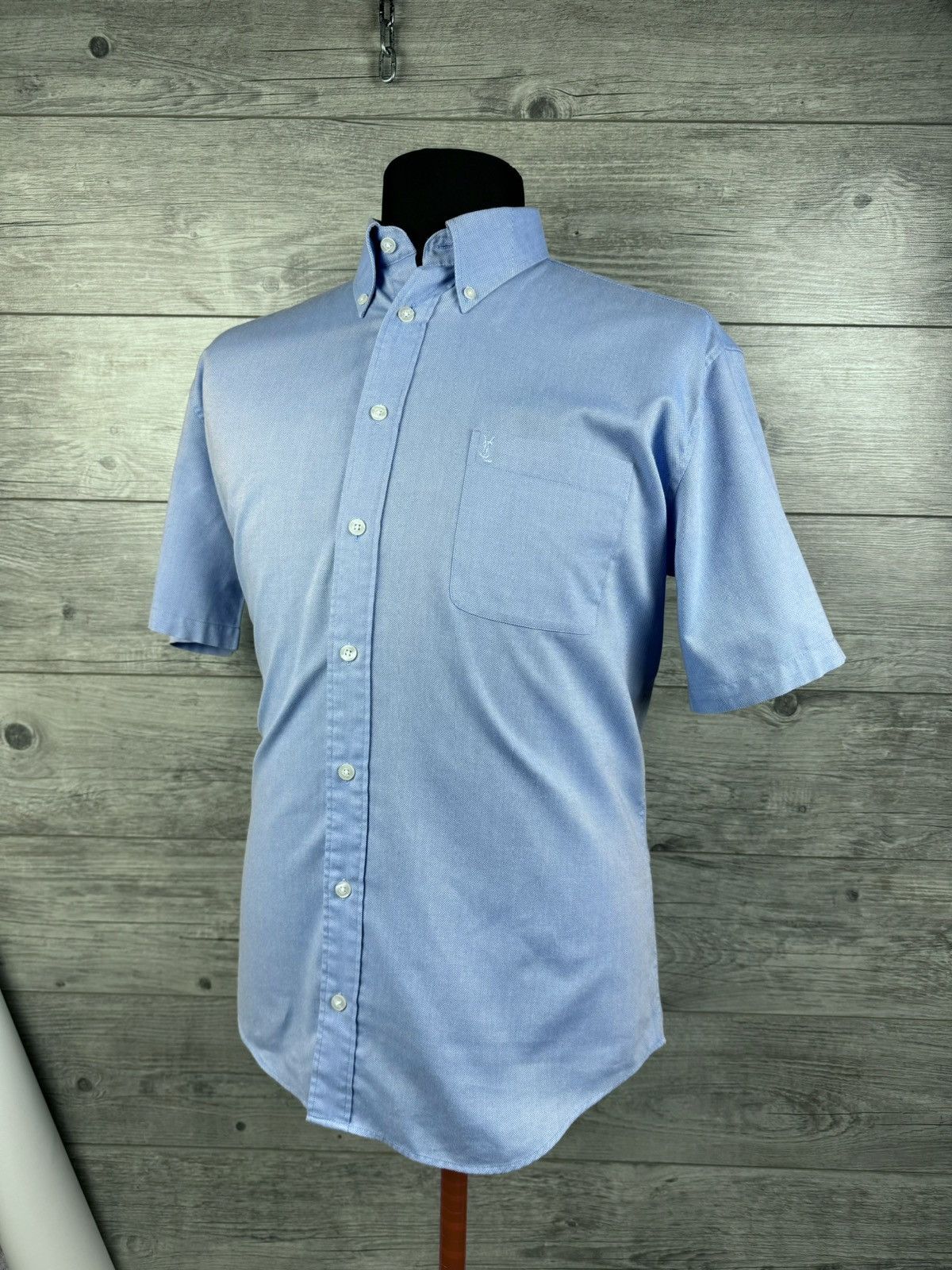 Vintage × Yves Saint Laurent Yves Saint Laurent Short Sleeve Shirt Size L Size US L / EU 52-54 / 3 - 3 Thumbnail