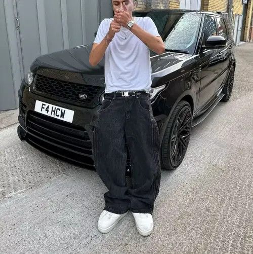 VIBE Baggy Striped Jeans Size US 30 / EU 46 - 2 Thumbnail