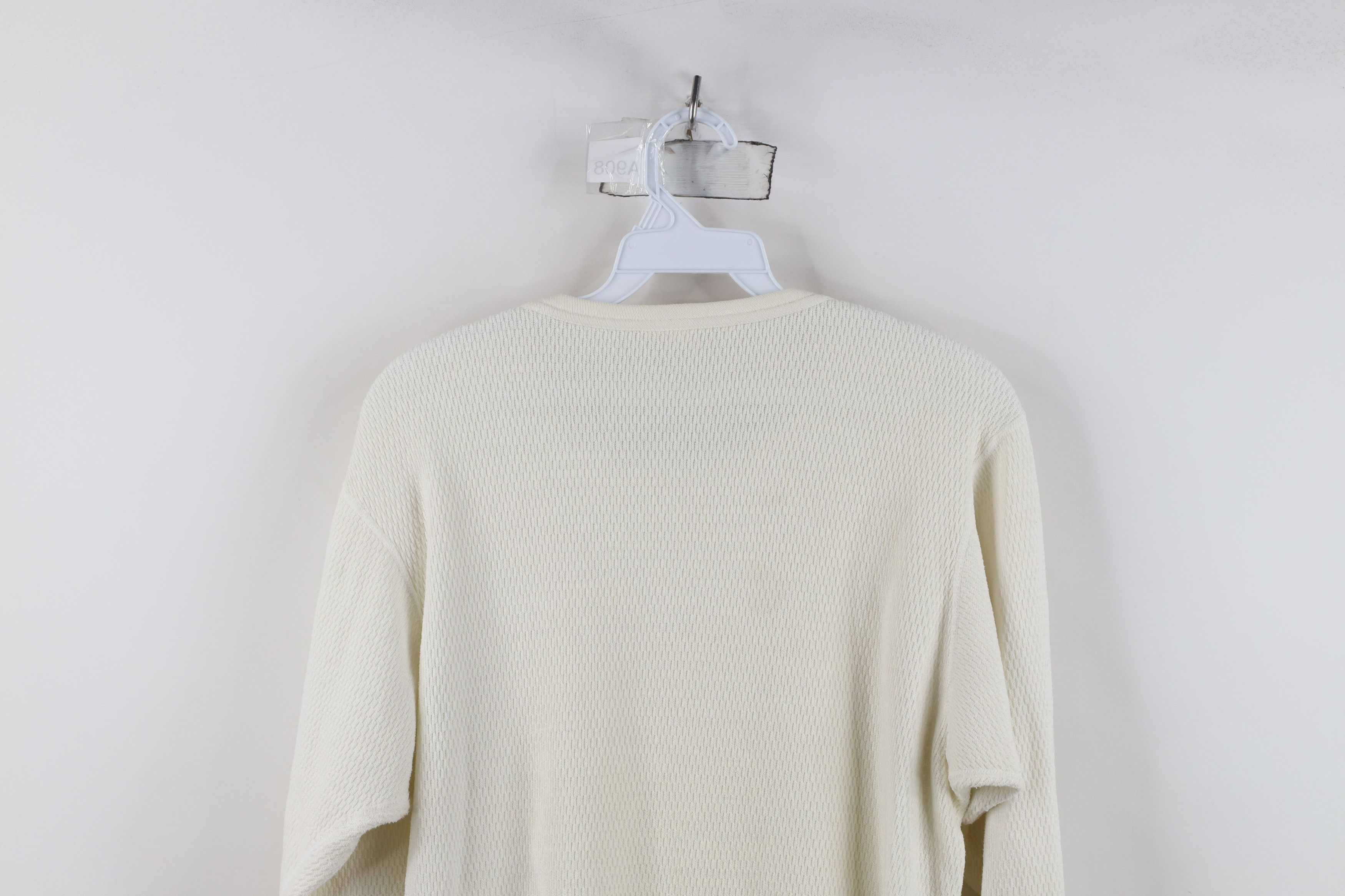 Vintage Vintage 70s Streetwear Waffle Knit Long Sleeve T-Shirt USA Size US XL / EU 56 / 4 - 12 Thumbnail