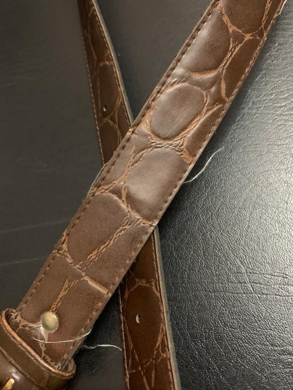 If Six Was Nine × Japanese Brand × Le Grande Bleu (L.G.B.) Dark brown alligator skin pattern belt Size ONE SIZE - 3 Thumbnail