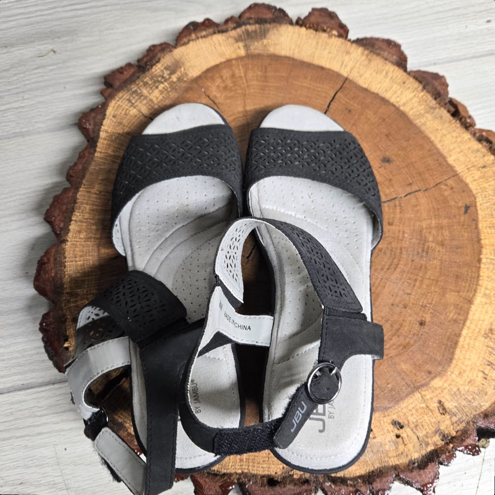 Vintage VINTAGE Jambu Women Sandals Bohemian Black Vegan Adjustable Cushioned Size 8M Size US 8 / IT 38 - 5 Thumbnail