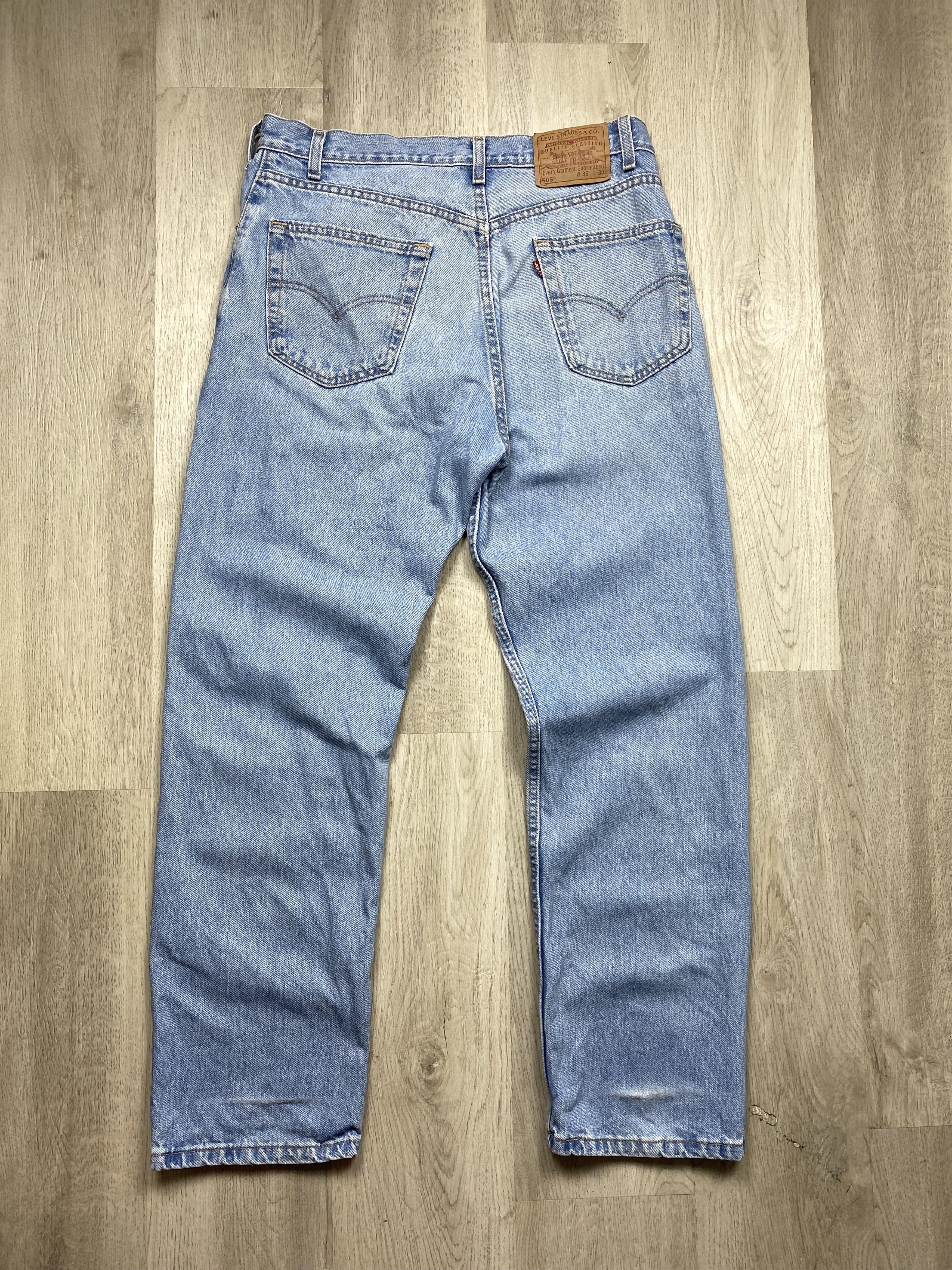 Levi's Levis 505 90s Vintage Blue Denim Pants Jeans Made in USA Size US 36 / EU 52 - 1 Thumbnail