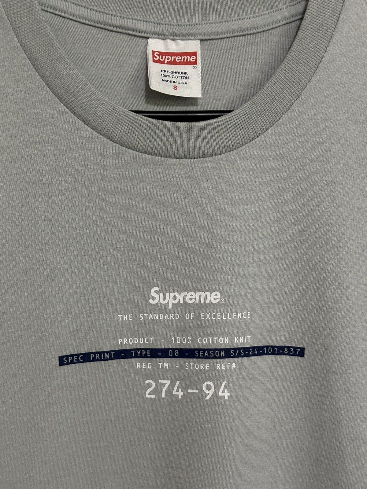 Supreme Supreme Standard Tee Size US S / EU 44-46 / 1 - 2 Thumbnail