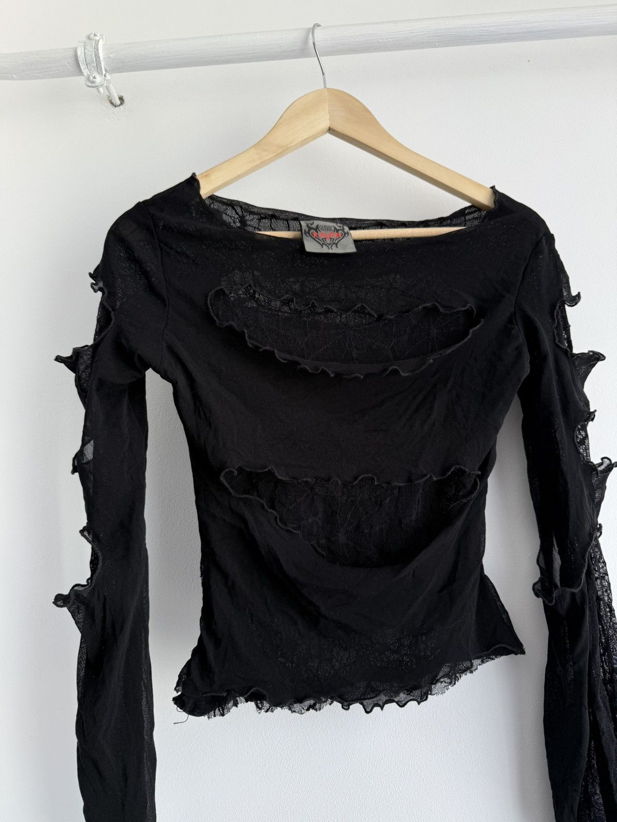 Other Gothic Raven Avant Garde Punk Blouse Size S-M Size M / US 6-8 / IT 42-44 - 5 Thumbnail