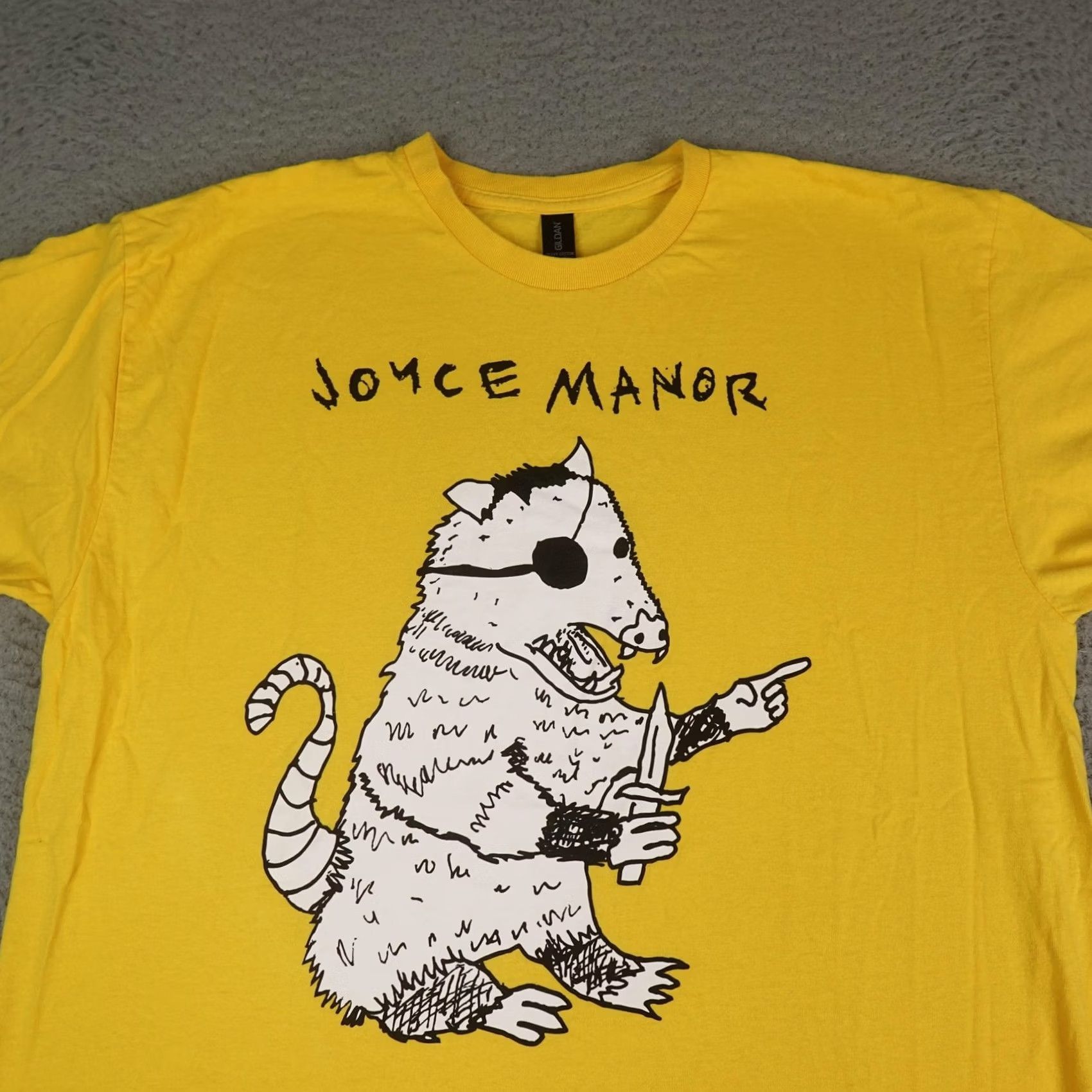 Gildan Joyce Manor Shirt Mens XL Yellow Gildan Possum Graphic Punk Band Midwest Emo Size US XL / EU 56 / 4 - 4 Thumbnail