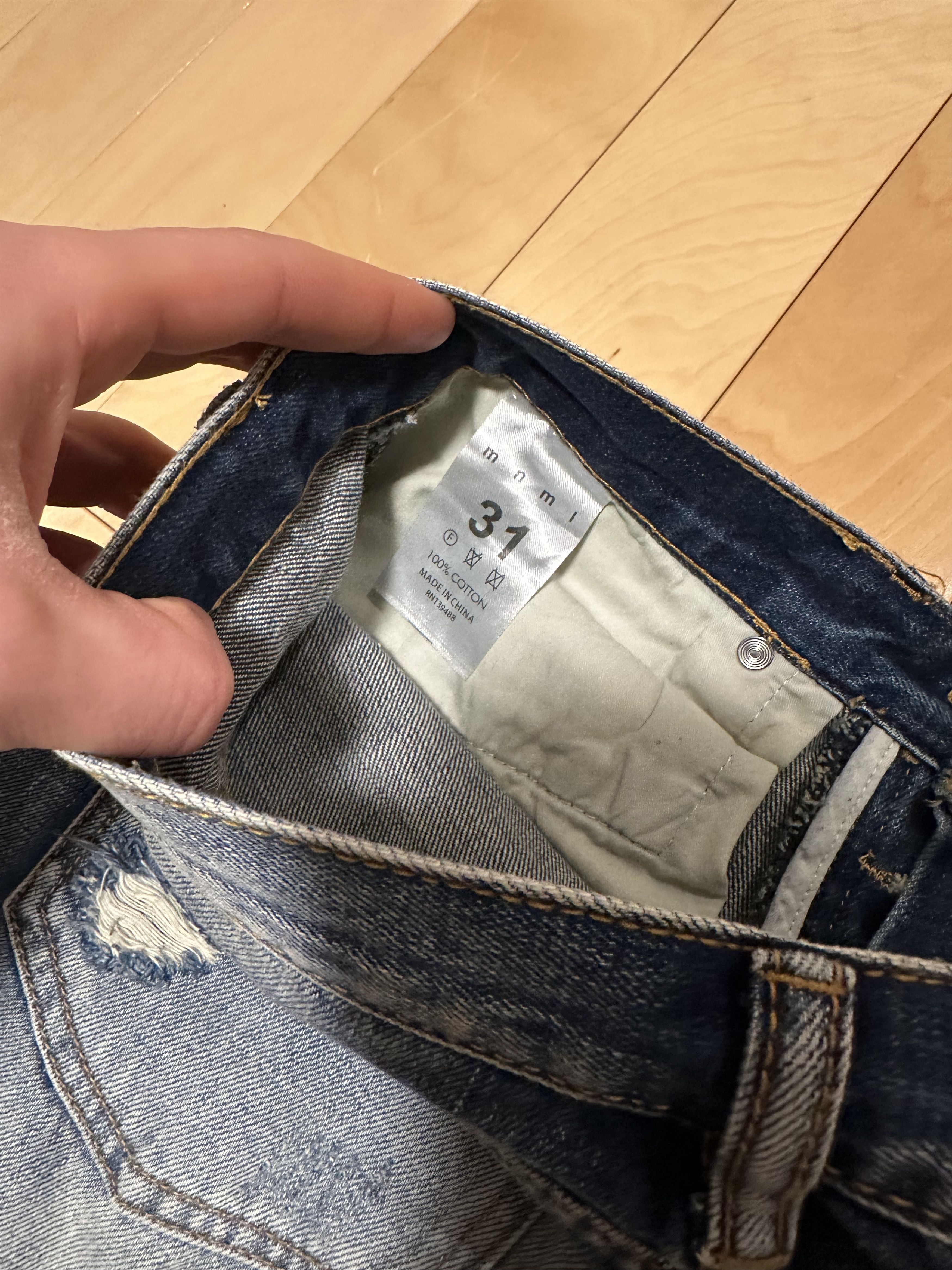 MNML MNML Denim Zippers Ripped Jeans Size US 31 - 4 Thumbnail
