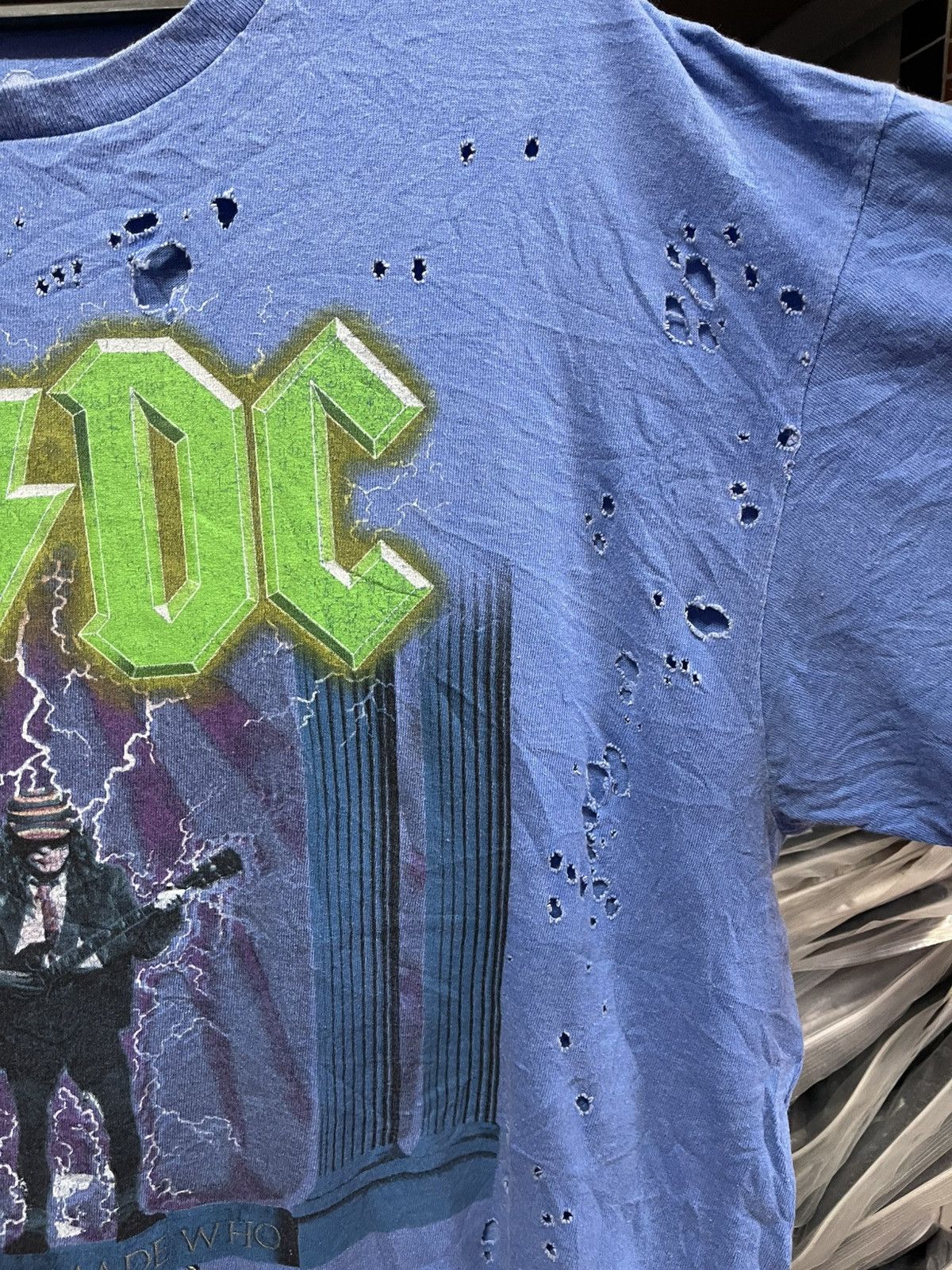 Band Tees AC/DC Distressed Tour Tee🔥🔥🔥 Size US XXL / EU 58 / 5 - 7 Thumbnail