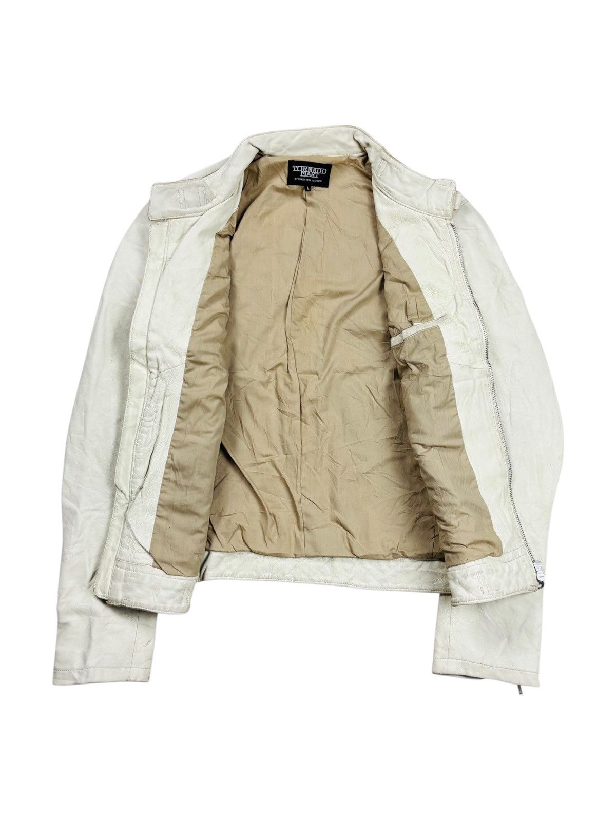 Ekam 2000s Tornado Mart - Vkei Style Cyber White Leather Jacket Size US M / EU 48-50 / 2 - 2 Thumbnail