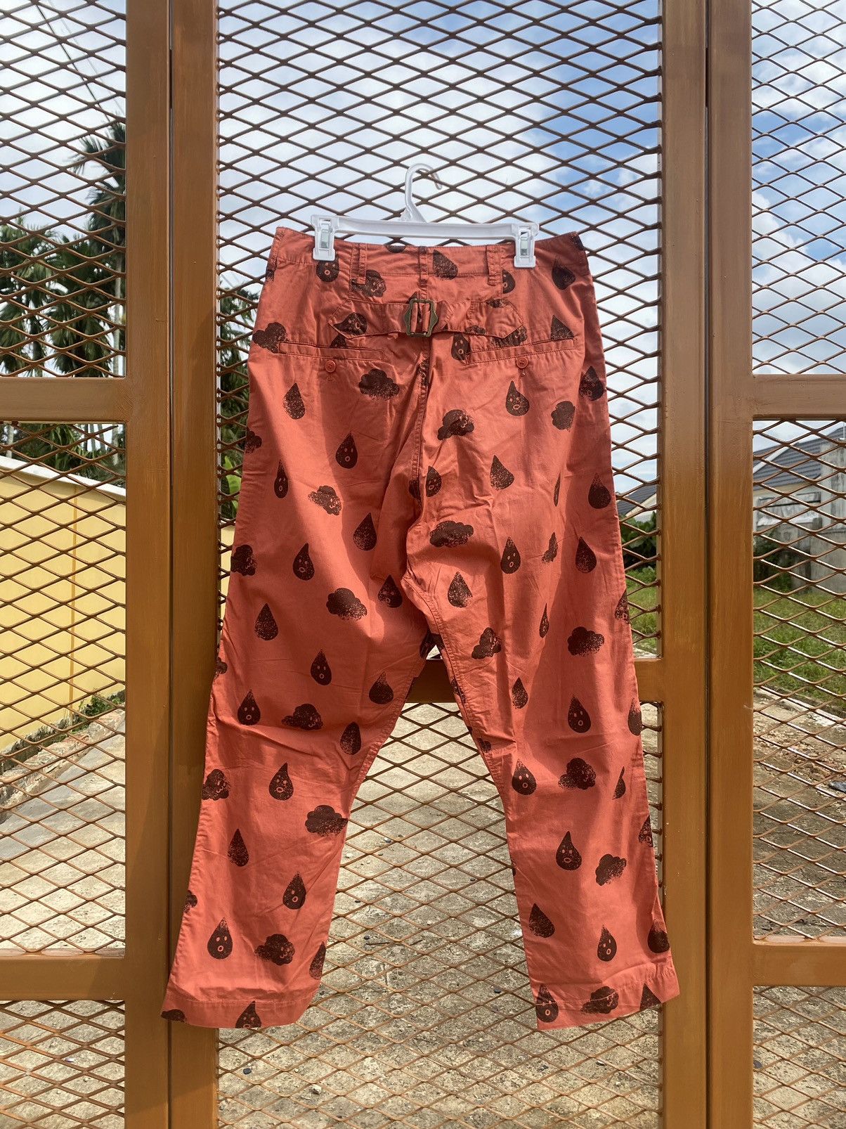 Issey Miyake × Japanese Brand × Ne-Net Ne-Net Printed Buckle Pants Size US 31 - 2 Thumbnail
