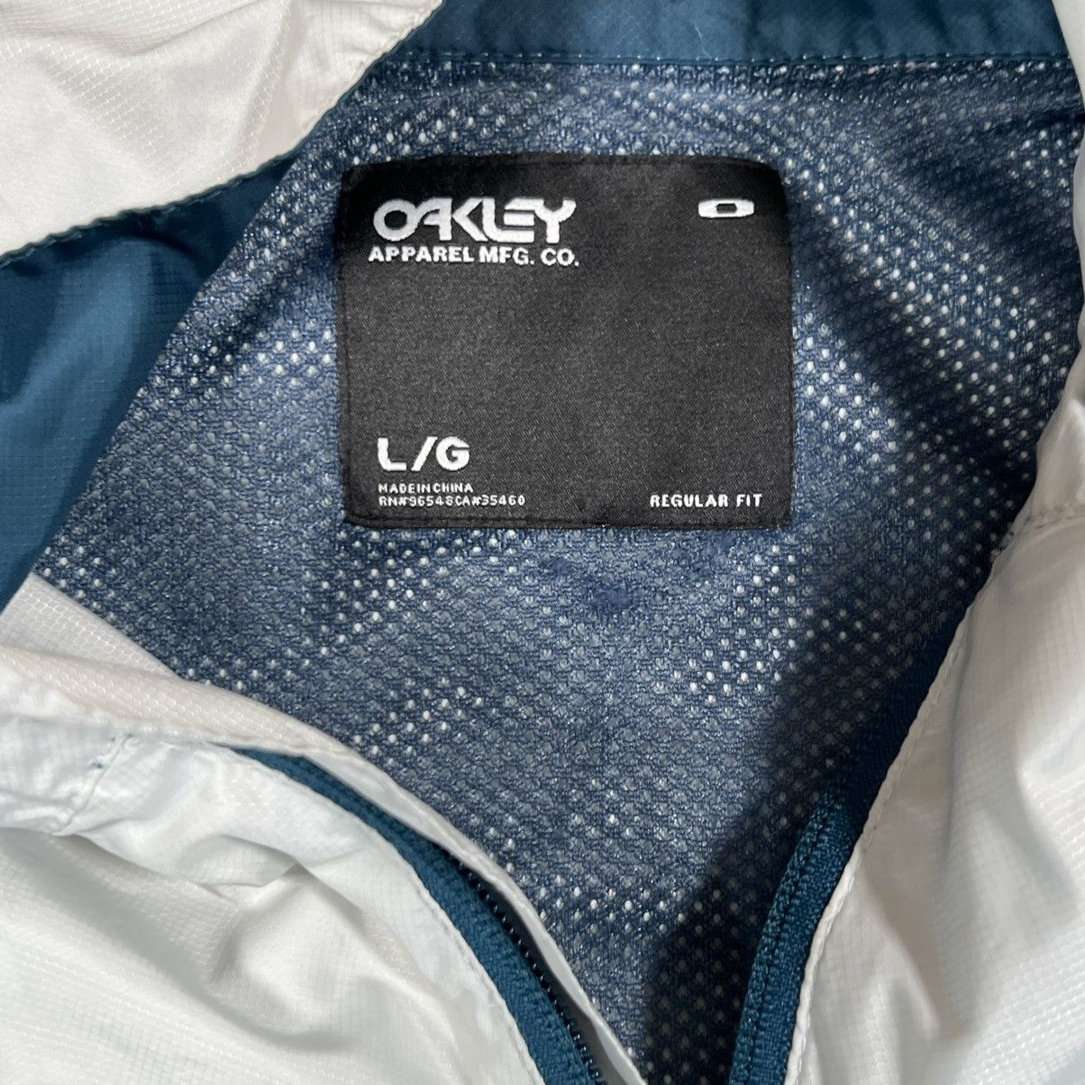 Oakley Gray & Dark Teal OAKLEY Zip Front Mesh Lined LIght Jacket Size US L / EU 52-54 / 3 - 10 Thumbnail