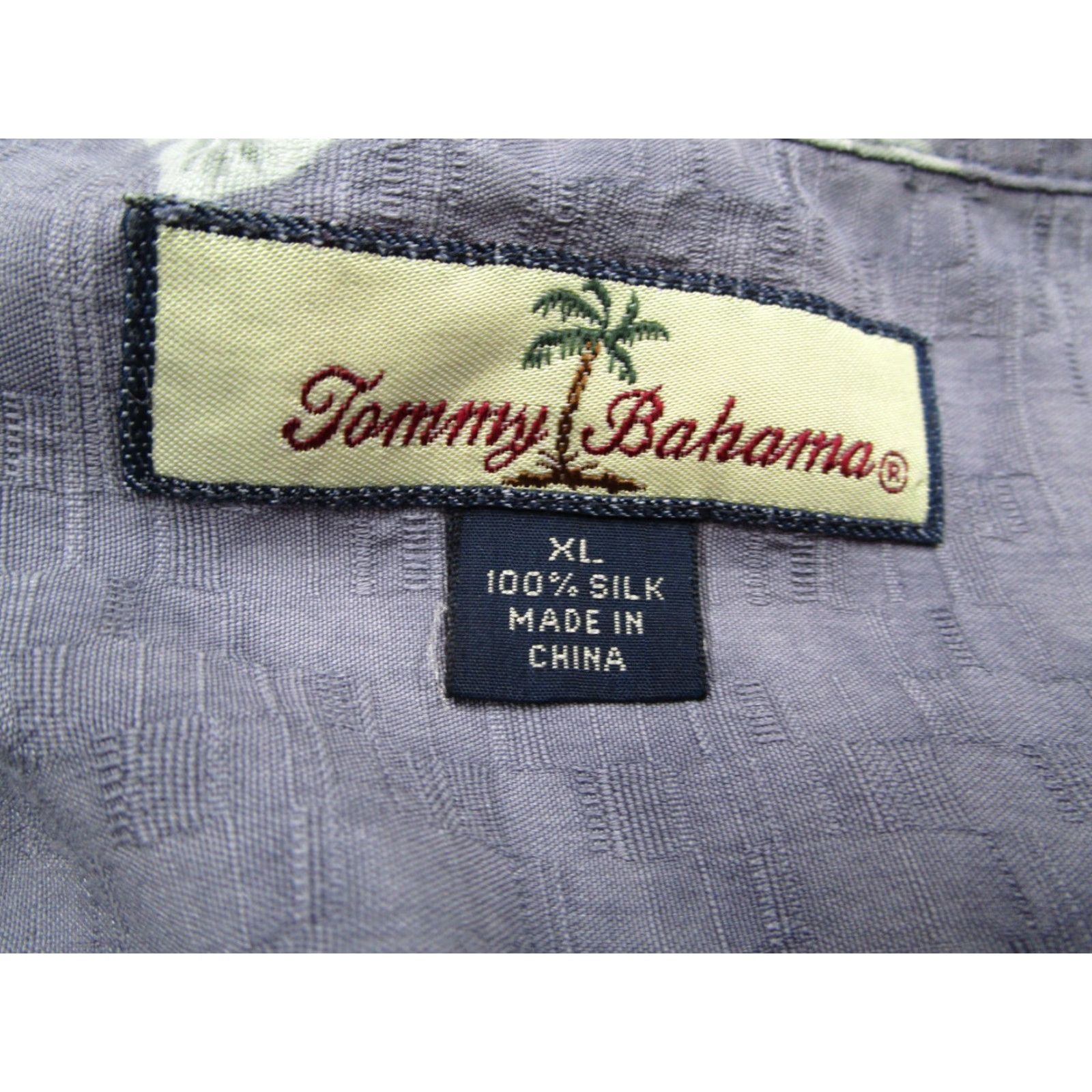 Tommy Bahama VINTAGE Tommy Bahama Shirt Mens XL Blue Silk Camp Button Up Loop Collar Hibiscus Size US XL / EU 56 / 4 - 3 Thumbnail