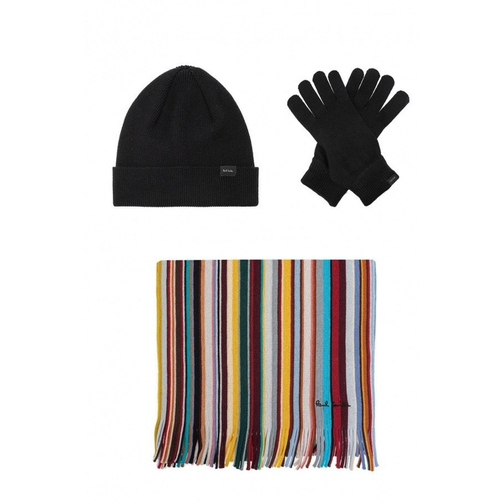 Paul Smith NWT $350 Paul Smith Stripe SCARF HAT GLOVES Gift Box Set Size ONE SIZE - 1 Thumbnail