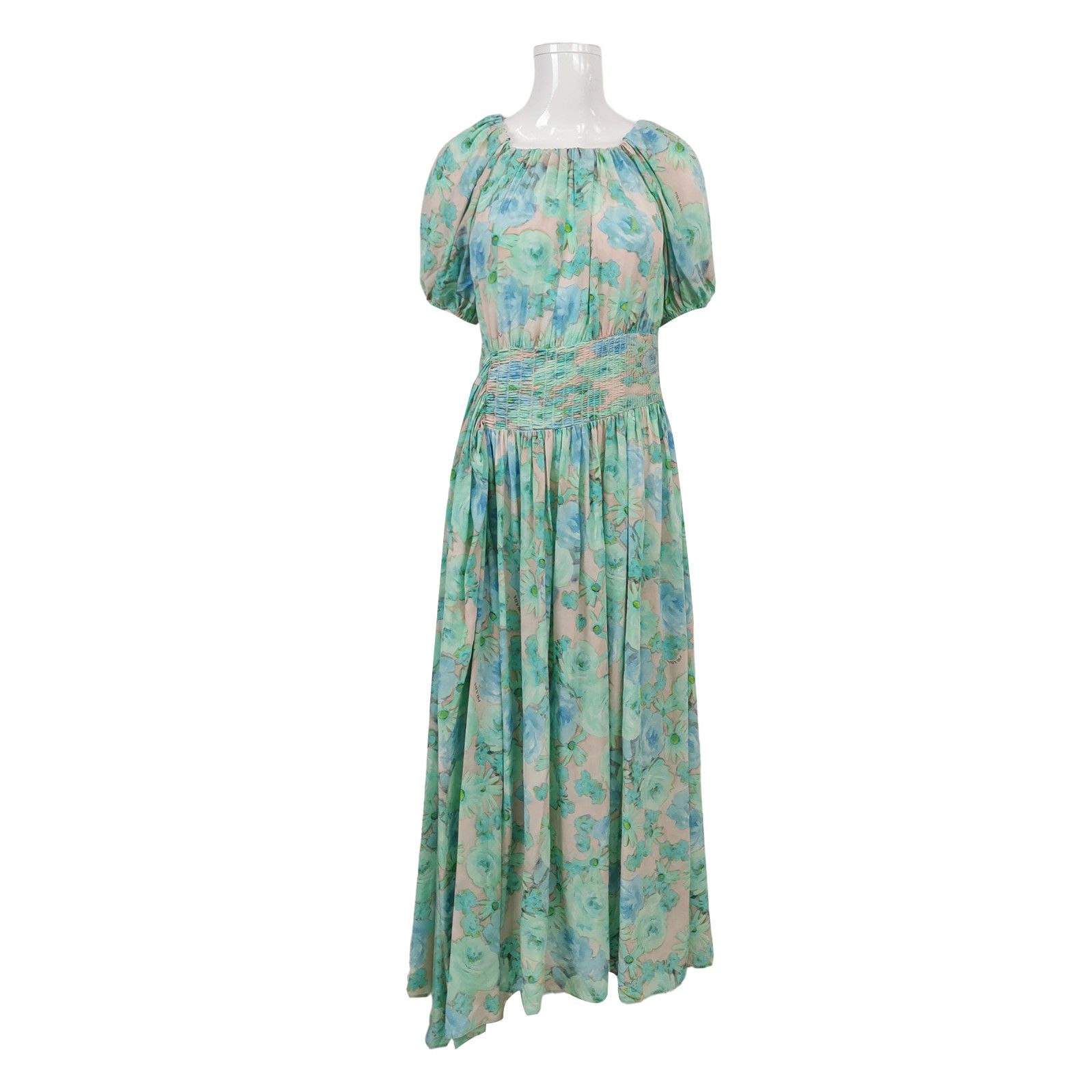 Prada Prada Silk Print Dress in Pastel Colors - dmc Size S / US 4 / IT 40 - 1 Thumbnail