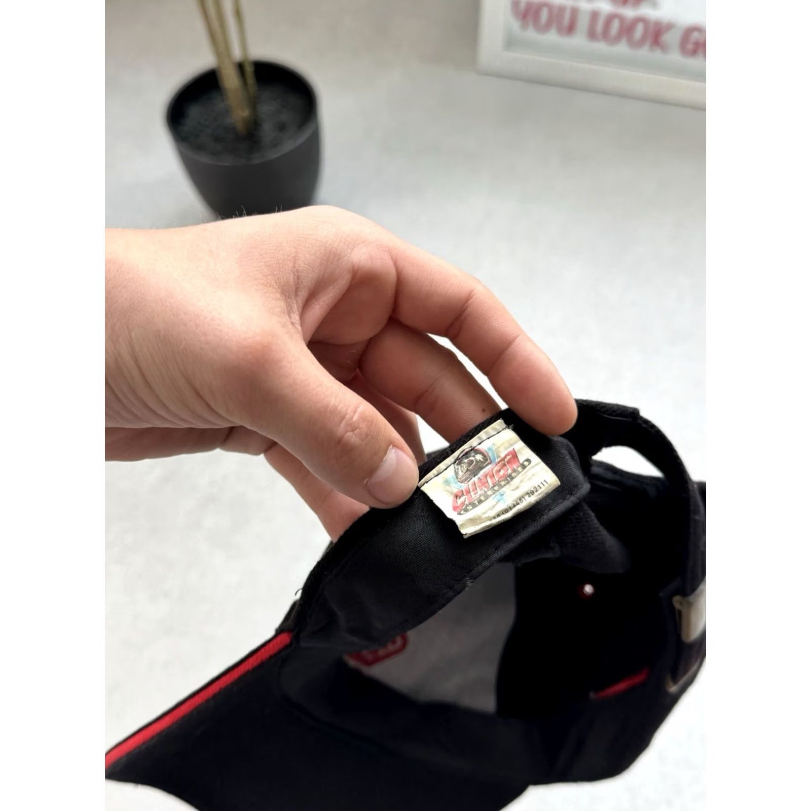 Honda VINTAGE Honda Big Logo Racing Black Cap Men One Size Size ONE SIZE - 7 Thumbnail