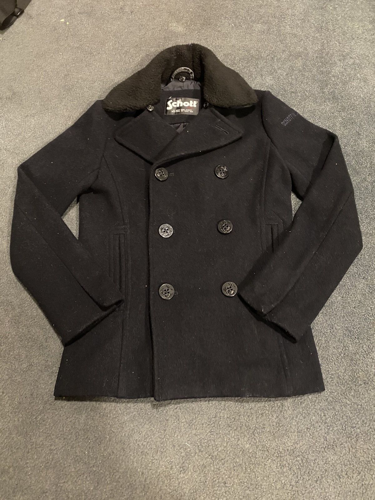 Schott × Vintage SCHOTT NYC CYCLONE 4 PEACOAT Size S / US 4 / IT 40 - 3 Thumbnail