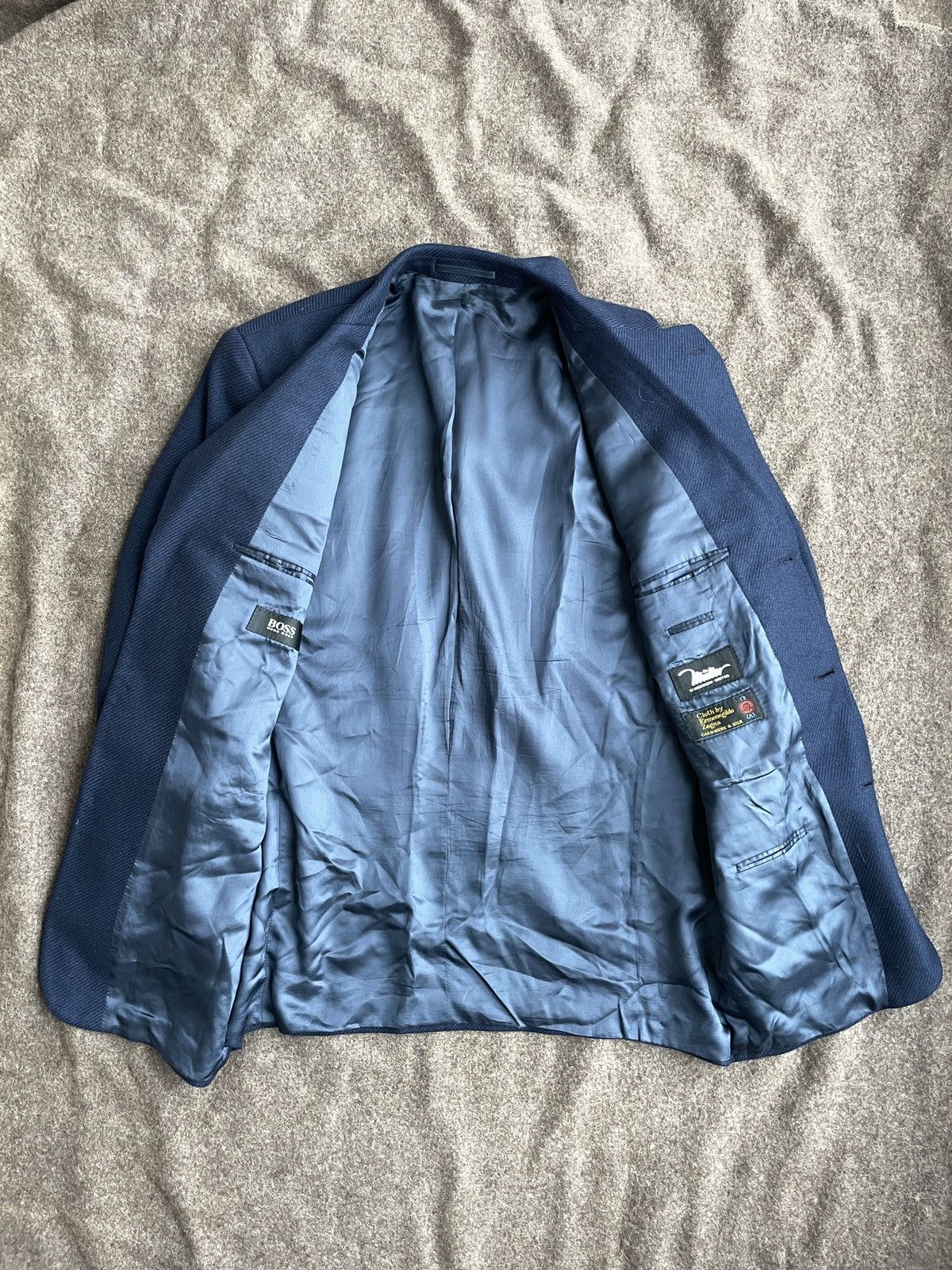 Ermenegildo Zegna Hugo Boss Silk-Cashmere Ermenegildo Zegna Blazer Jacket Size 52R - 5 Thumbnail