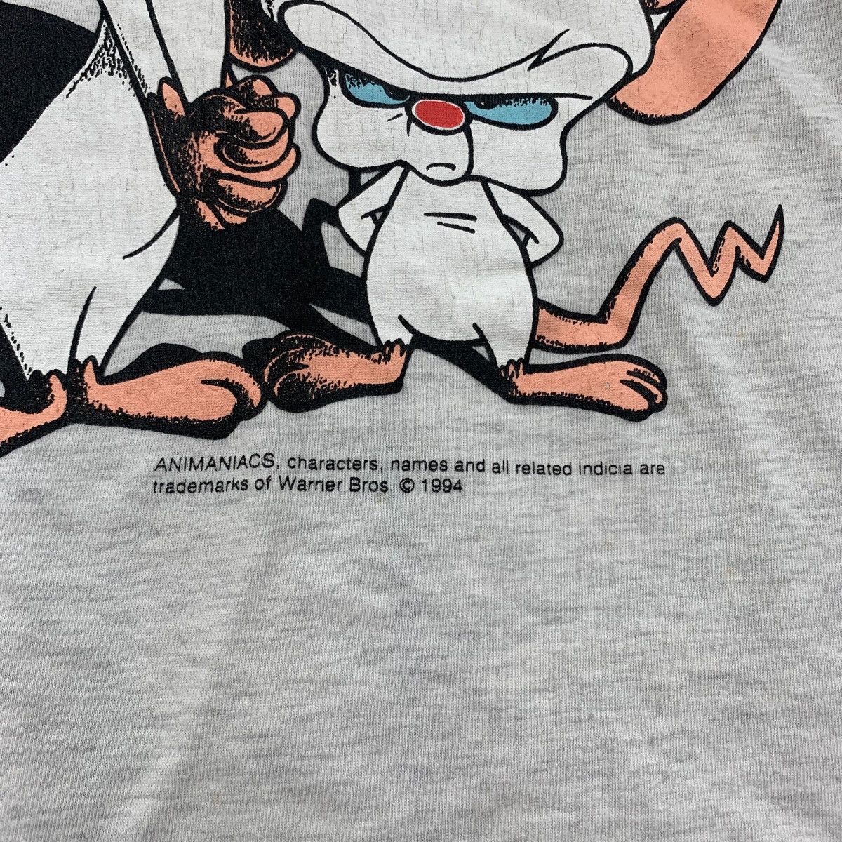 Vintage Vintage 1994 PINKY And THE BRAIN Animaniacs Warner Tshirt Size US L / EU 52-54 / 3 - 6 Thumbnail