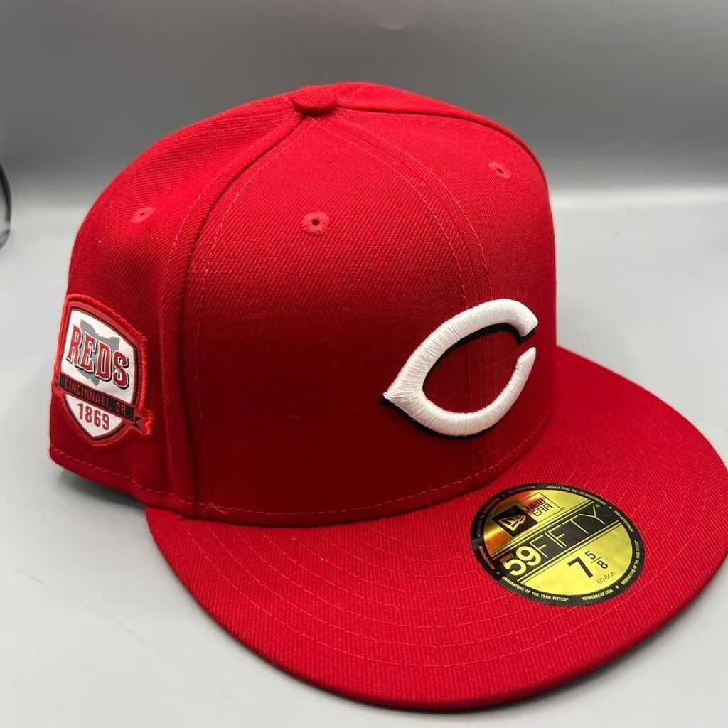 New Era Cincinnati Reds Hat Men 7 5/8 Red 59Fifty New Era Fitted Cap Size ONE SIZE - 1 Thumbnail