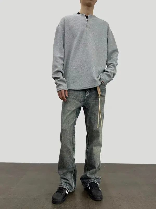 Vintage VIBE Street washed and aged micro flare vintage jeans Size US 32 / EU 48 - 7 Thumbnail