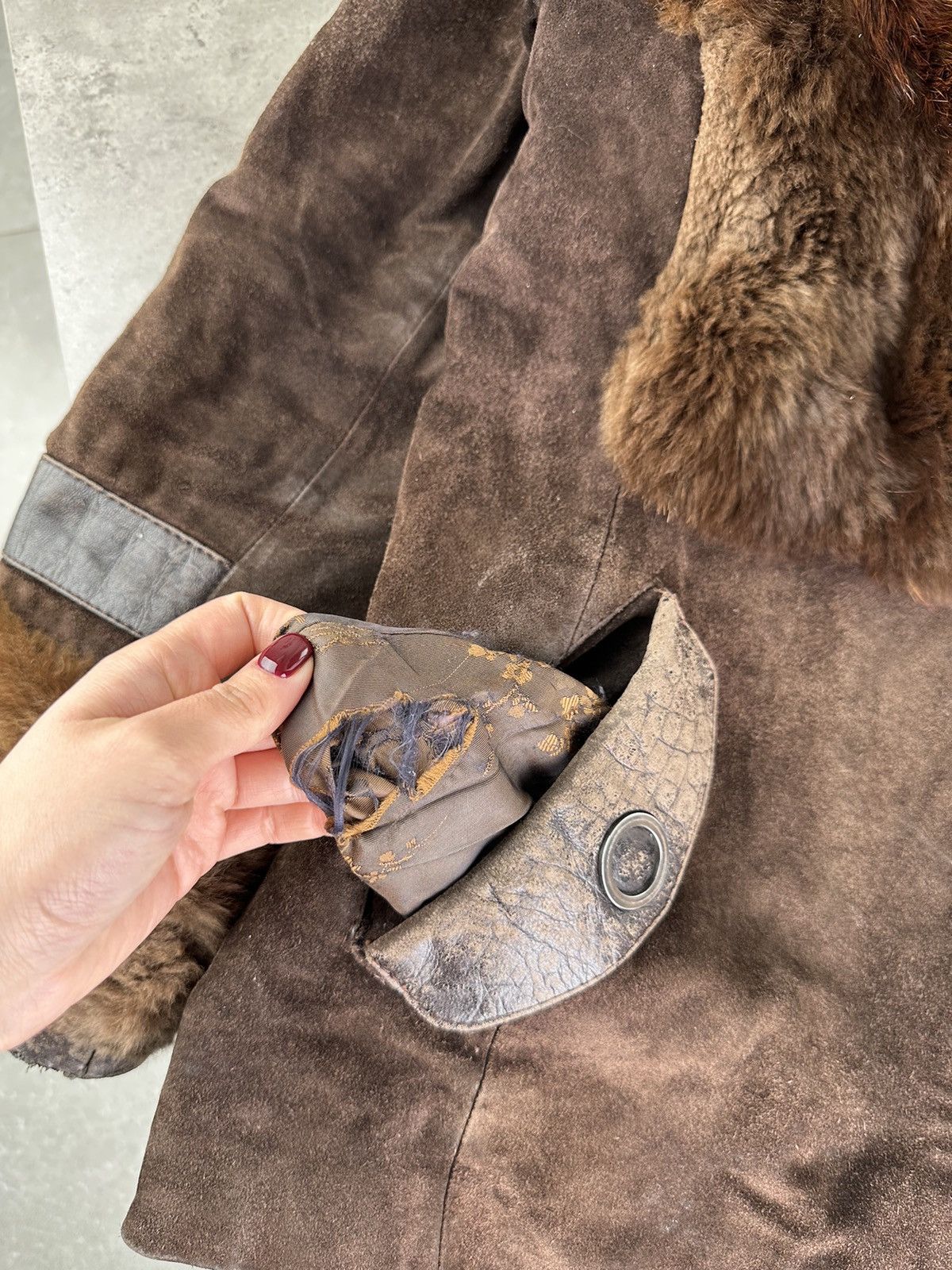 Japanese Brand Vintage Sheepskin With Real Fur Size L / US 10 / IT 46 - 6 Thumbnail