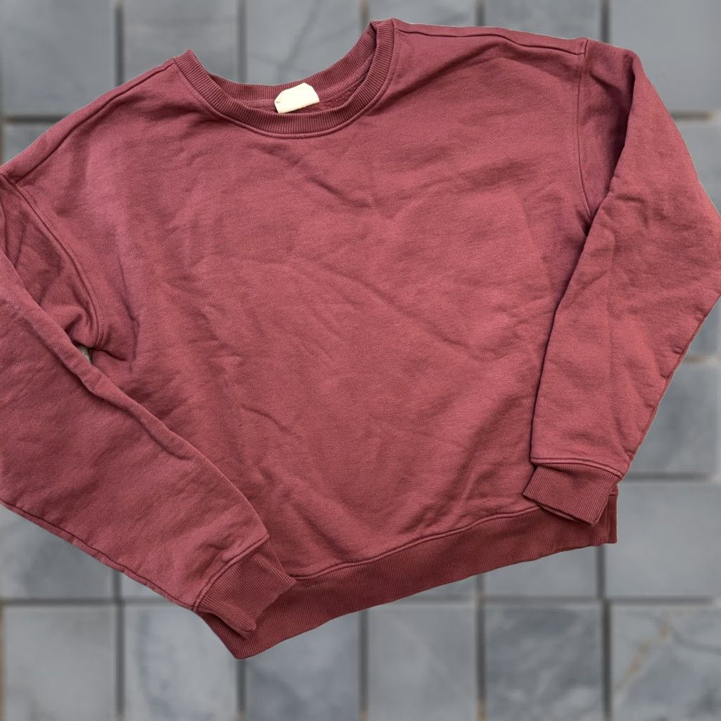 Vintage Pact Sweatshirt Womens Small Rose Burgundy Organic Cotton Crewneck Midweight Size S / US 4 / IT 40 - 1 Thumbnail