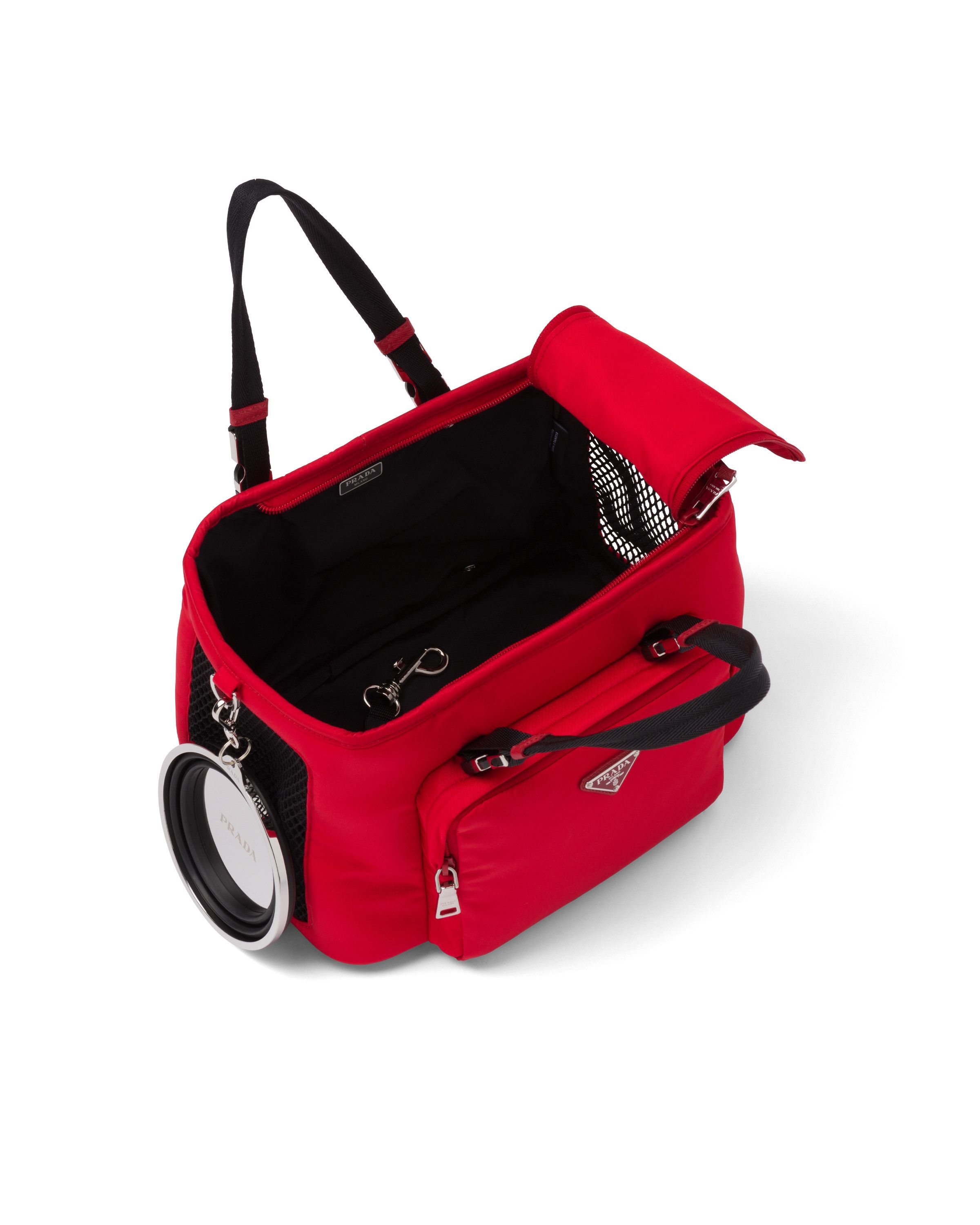Prada o1la1rc1a0925 Size: OS / Re-Nylon and Saffiano Pet Bag Red Size ONE SIZE - 4 Thumbnail