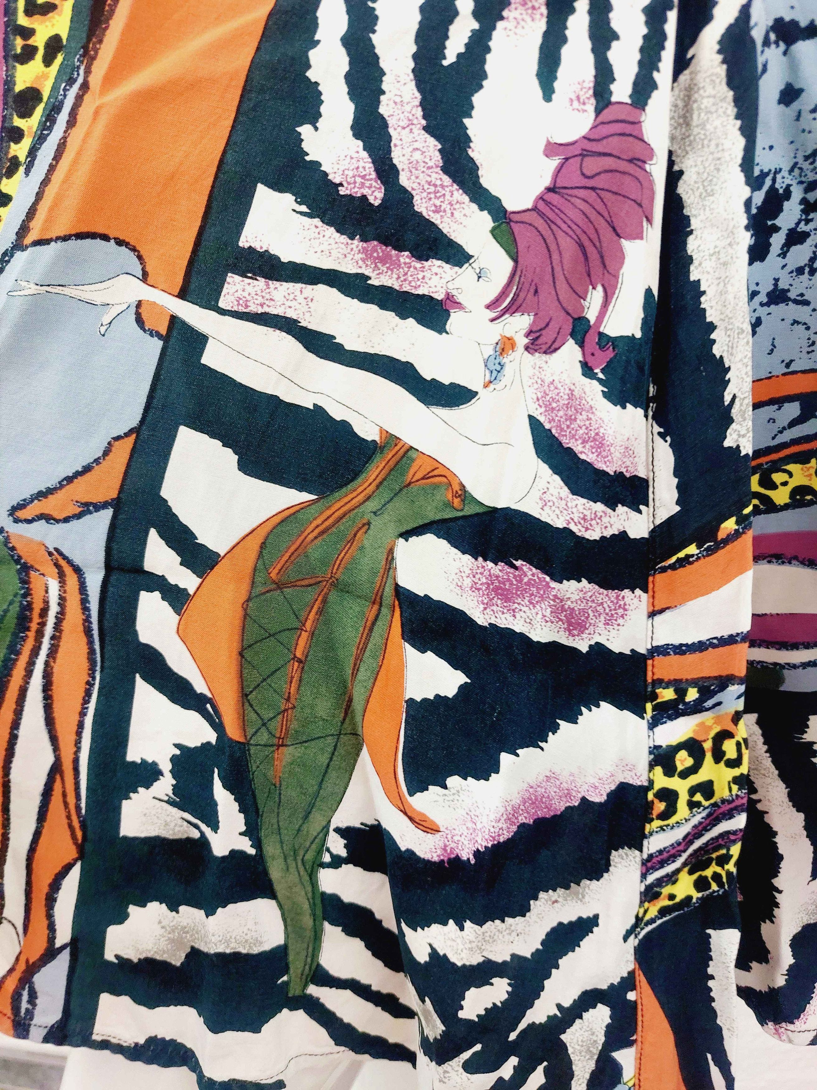 Jean Paul Gaultier Jean Paul Gaultier Cartoon Pop Art Zebra Mini Dress Size M / US 6-8 / IT 42-44 - 9 Thumbnail
