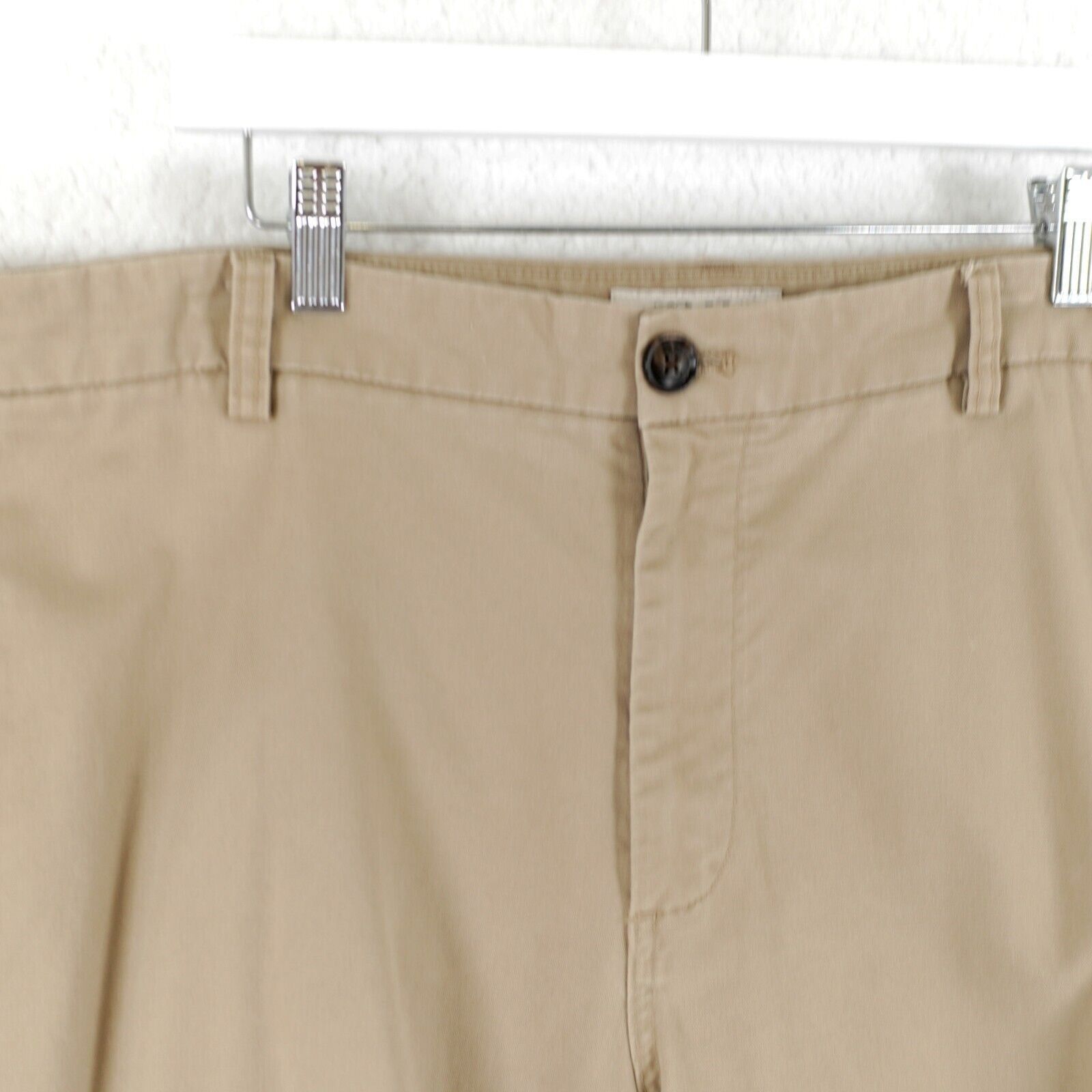 Joseph Abboud Joseph Abboud Khaki Tan Stretch Cotton Mid Rise Flat Front C Size 42R - 4 Thumbnail