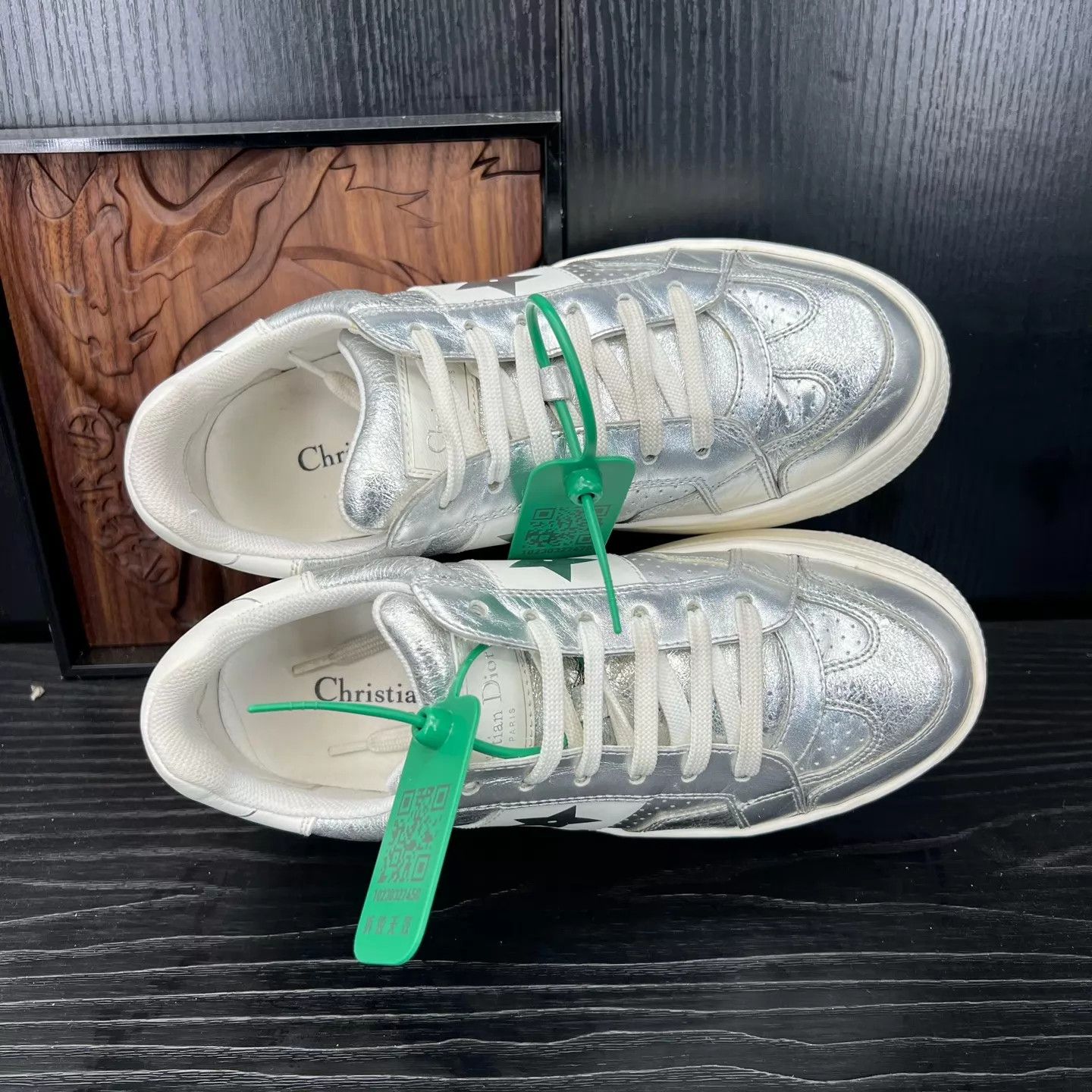 Dior Dior Star CD Silver Sneakers 35.5 New Size US 5 / IT 35 - 6 Thumbnail
