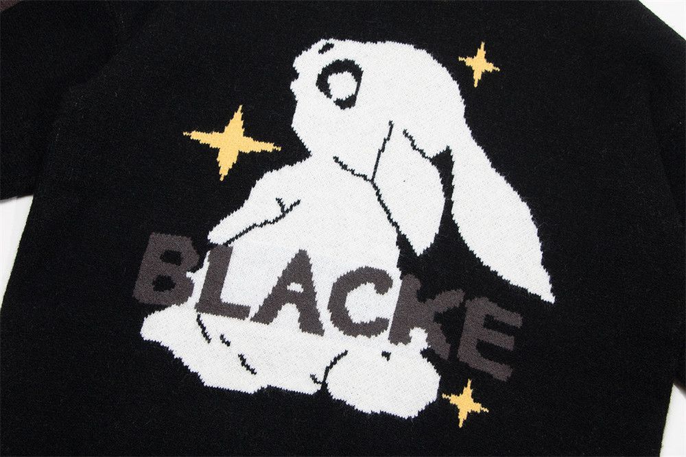 Vintage Men's Loose Casual Bunny Cartoon Crew Neck Sweater Size US M / EU 48-50 / 2 - 4 Thumbnail