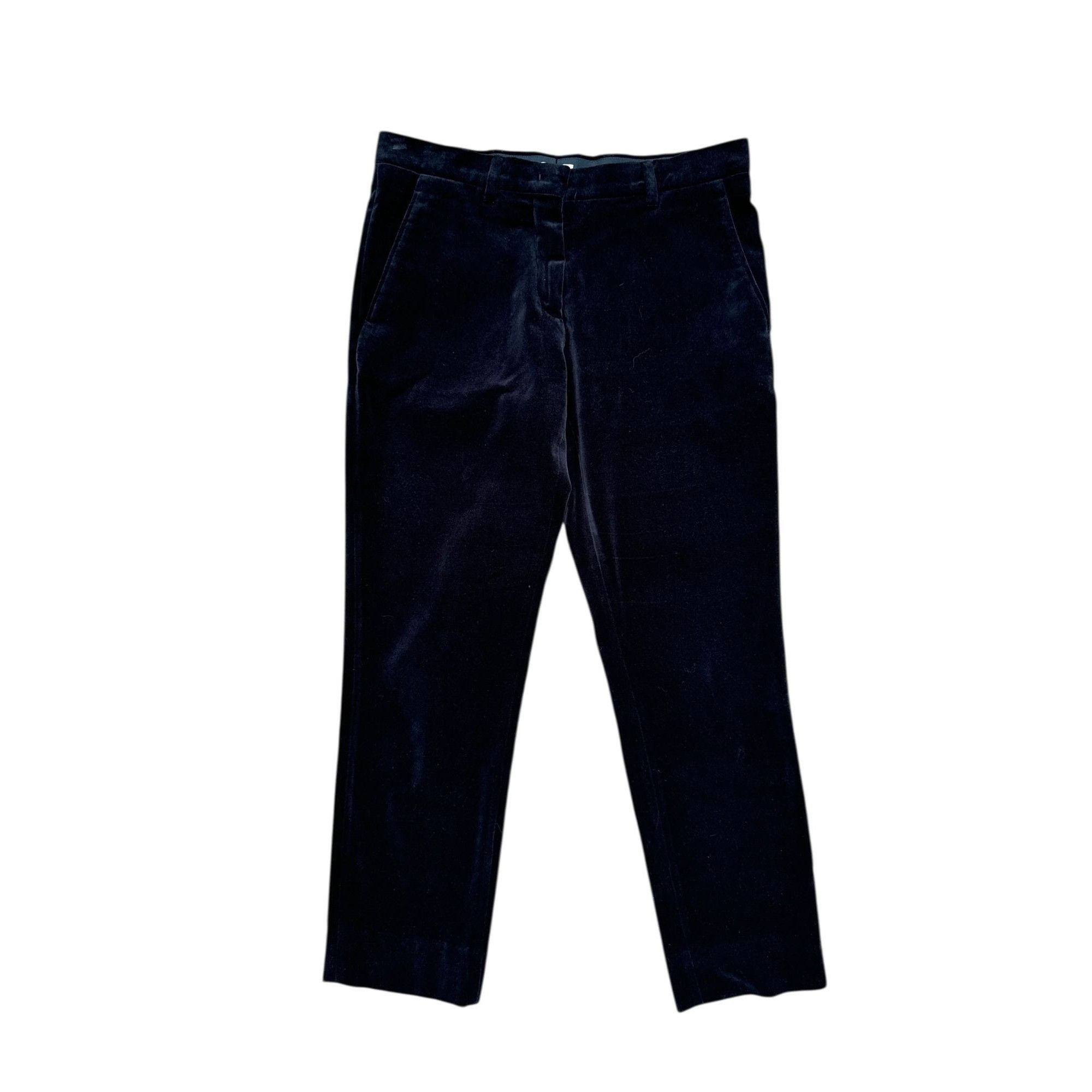 Miu Miu Black Corduroy Velvet Pants Size 30" / US 8 / IT 44 - 1 Thumbnail