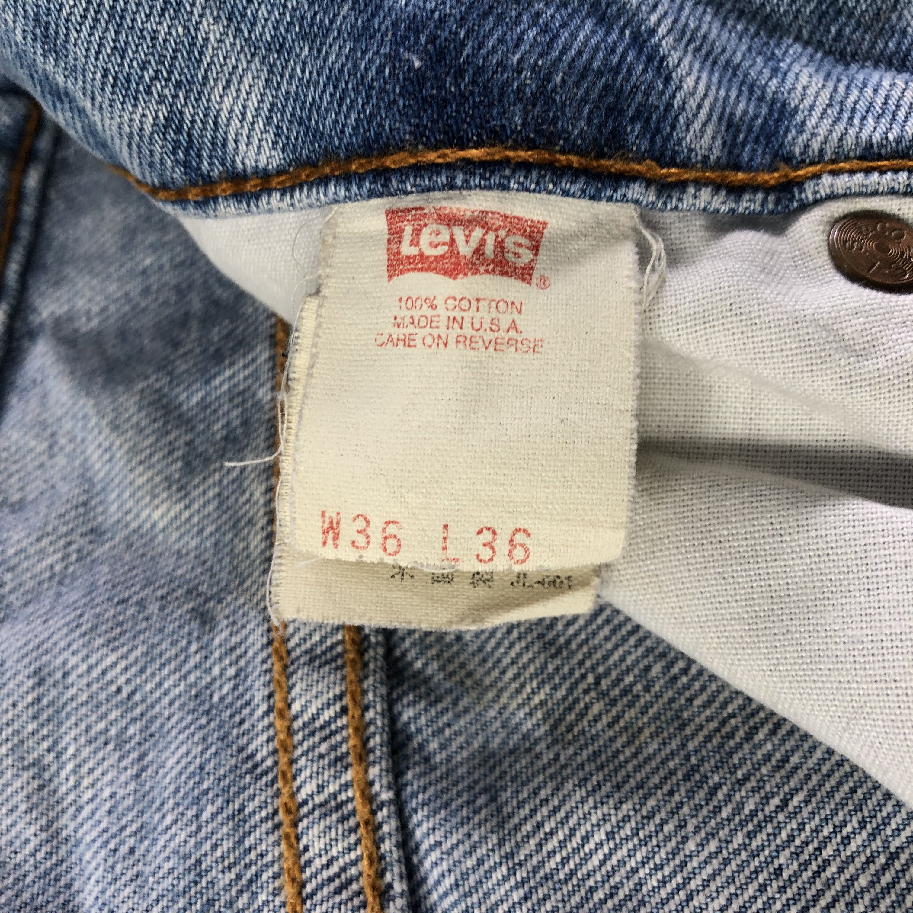 Levi's 90s Vintage Blue Wash Levis 505 Jeans-J3969 Size US 36 / EU 52 - 10 Thumbnail
