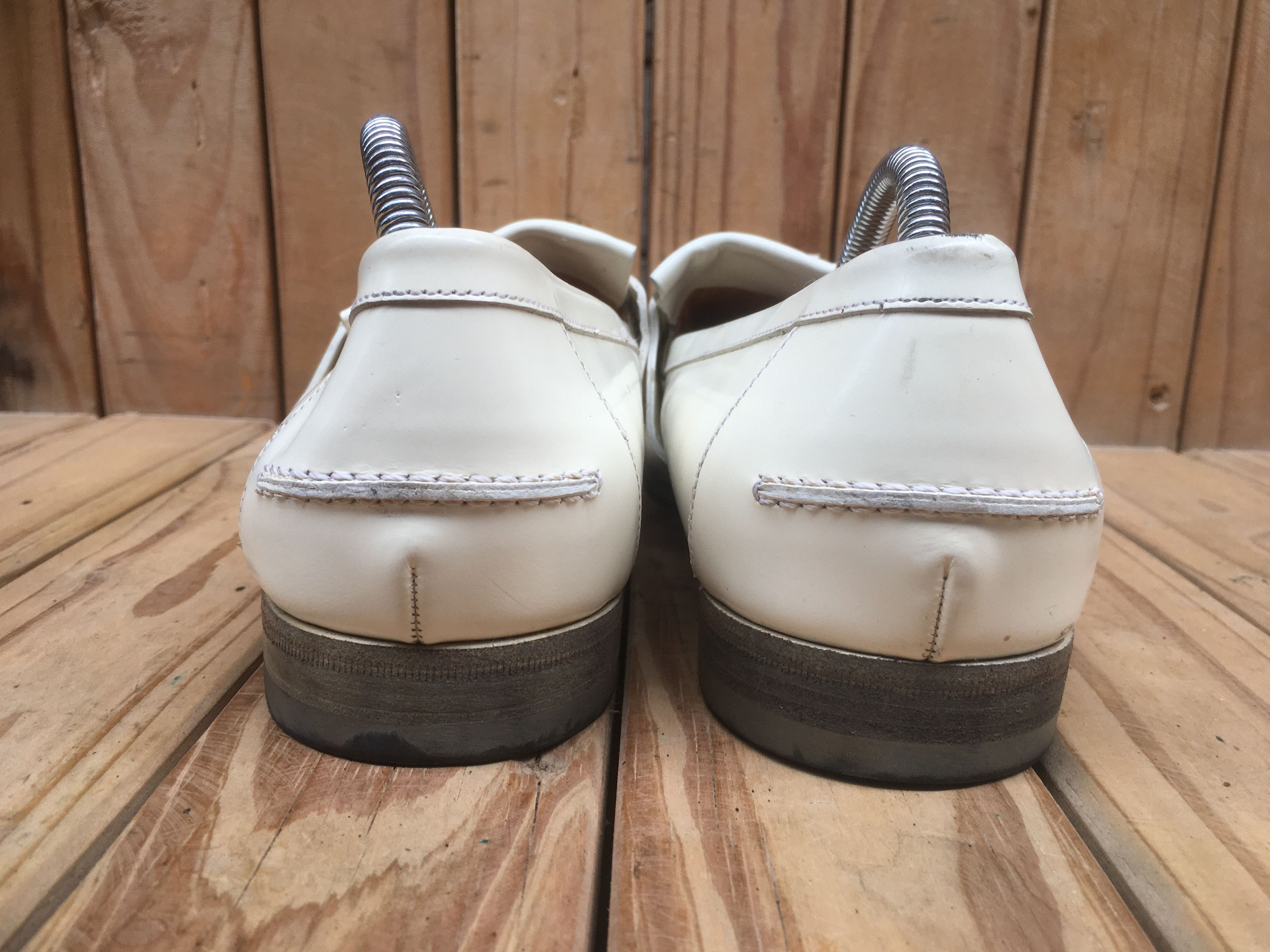 Gucci Gucci 216146 Cream Men's leather Loafers USA 7.5 EUR 41 Size US 7.5 / EU 40-41 - 14 Thumbnail
