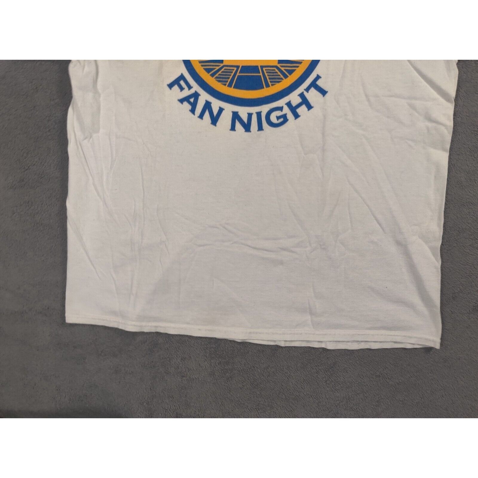 NBA Golden State Warriors Shirt Mens XL White Blue Spell Out Size US XL / EU 56 / 4 - 12 Thumbnail