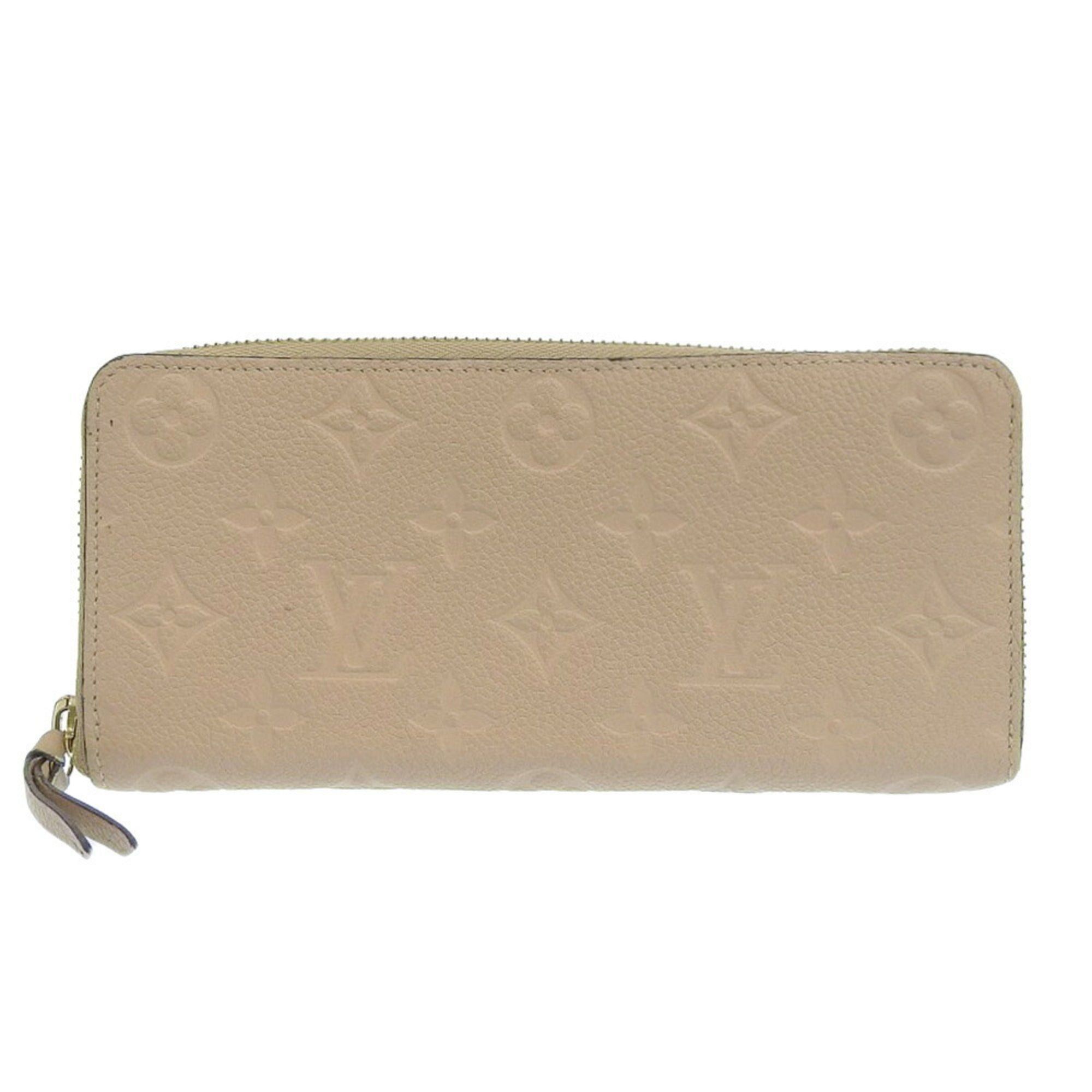 image of Louis Vuitton Portefeuille Clemence Long Wallet M60173 Monogram Implant Dune Beige Sp4154 Ladies in