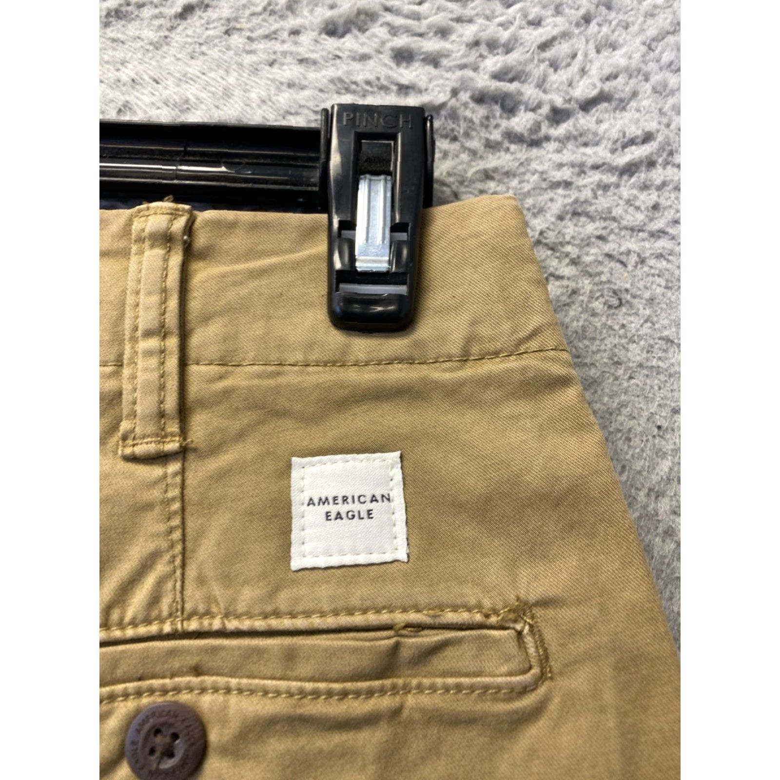 Vintage American Eagle Pants Mens 29x32 Chino Faded Gold Regular Straight Cotton Blend Khakis Button Zip Casual/Business Vintage No Signature Logo 0621 Size US 29 - 7 Thumbnail