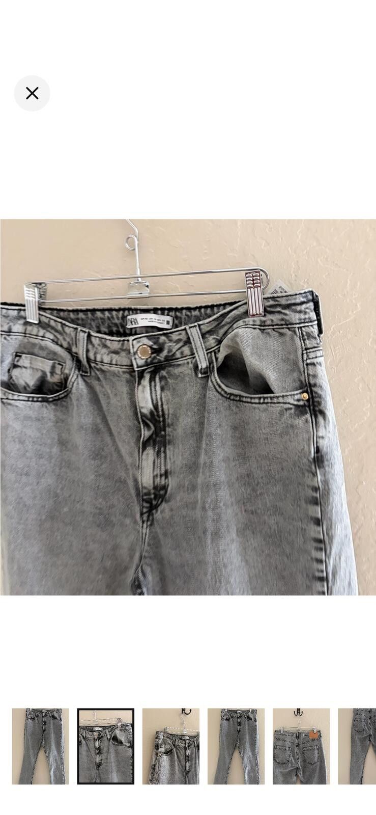 Zara Zara Light Gray Denim Pants Size 32" / US 10 / IT 46 - 2 Thumbnail